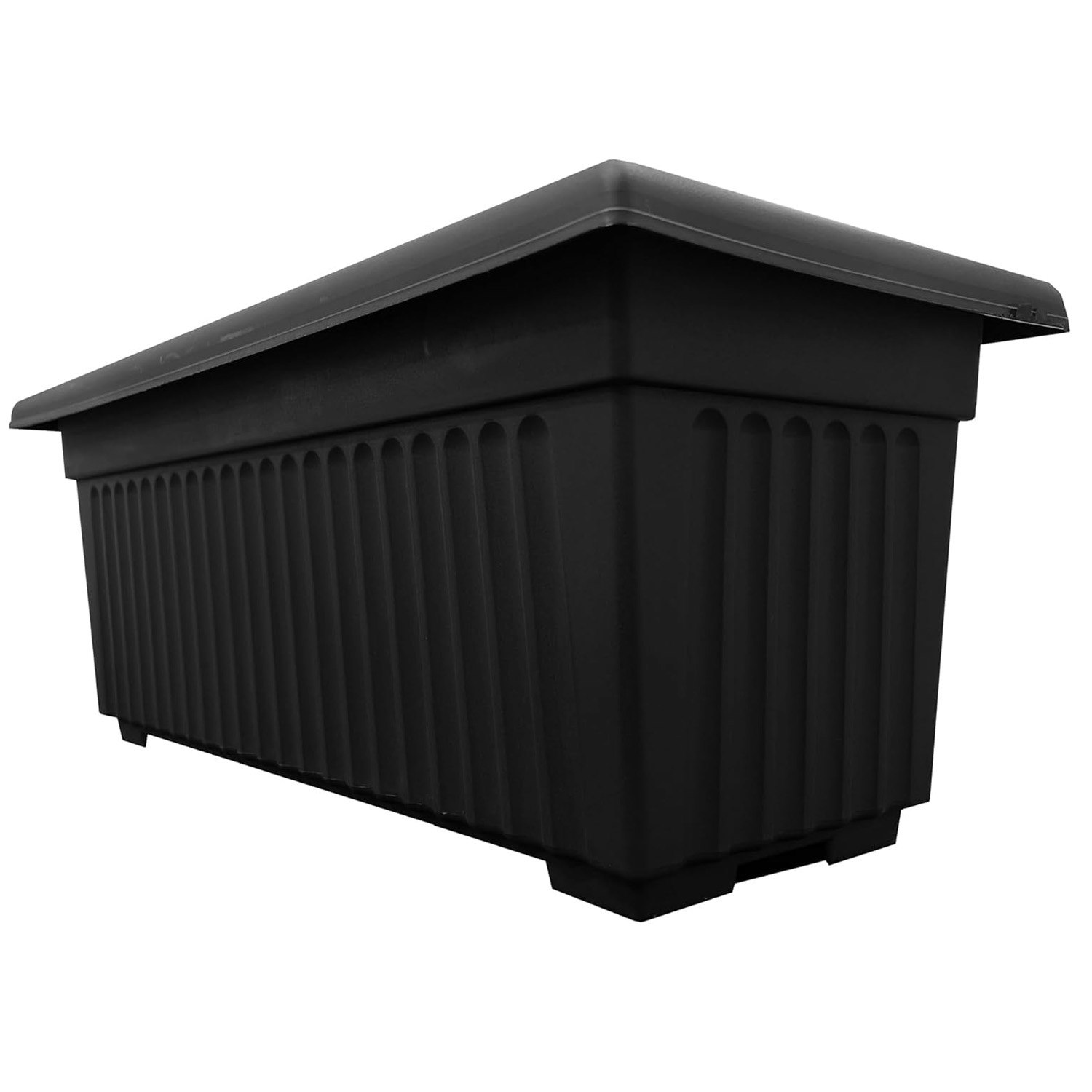 Rackhams Grey Sovereign Trough Slate 70Cm Lightweight Plastic Planter For Growing Flowers - 1 X