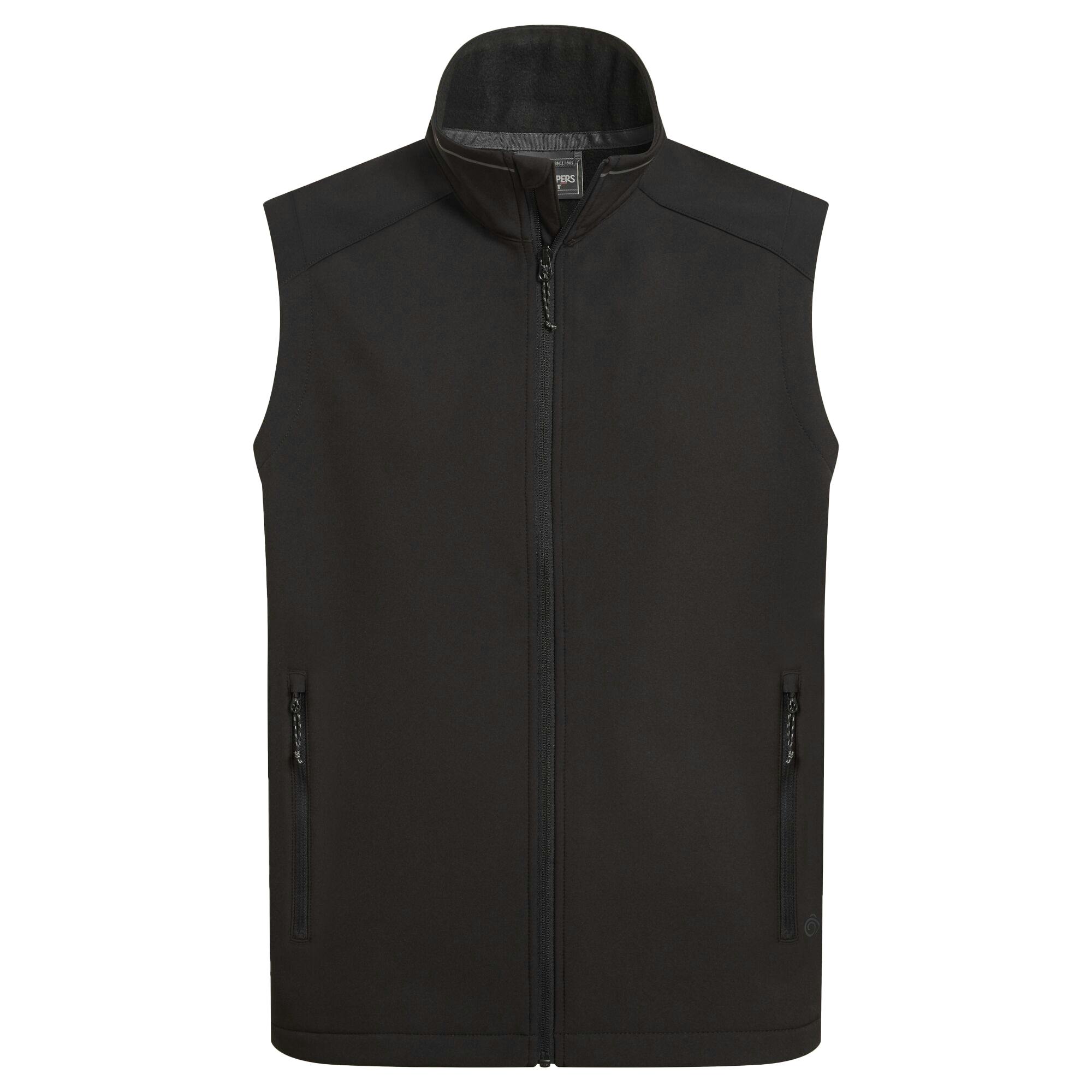 Craghoppers Men's Black Expert Basecamp Ii Softshell Gilet - Xxl - 97% Recycled Polyester/3% Elastane