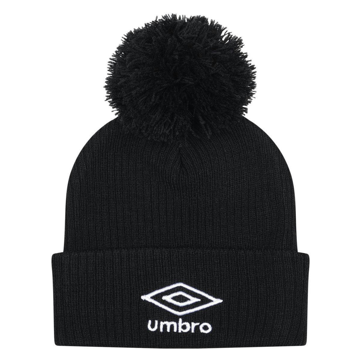 Umbro Black Kids Bobble Beanie - One Size - 100% Acrylic
