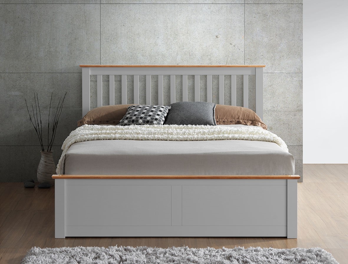 Bedmaster Grey Malmo Wooden Ottoman Bed - King Size