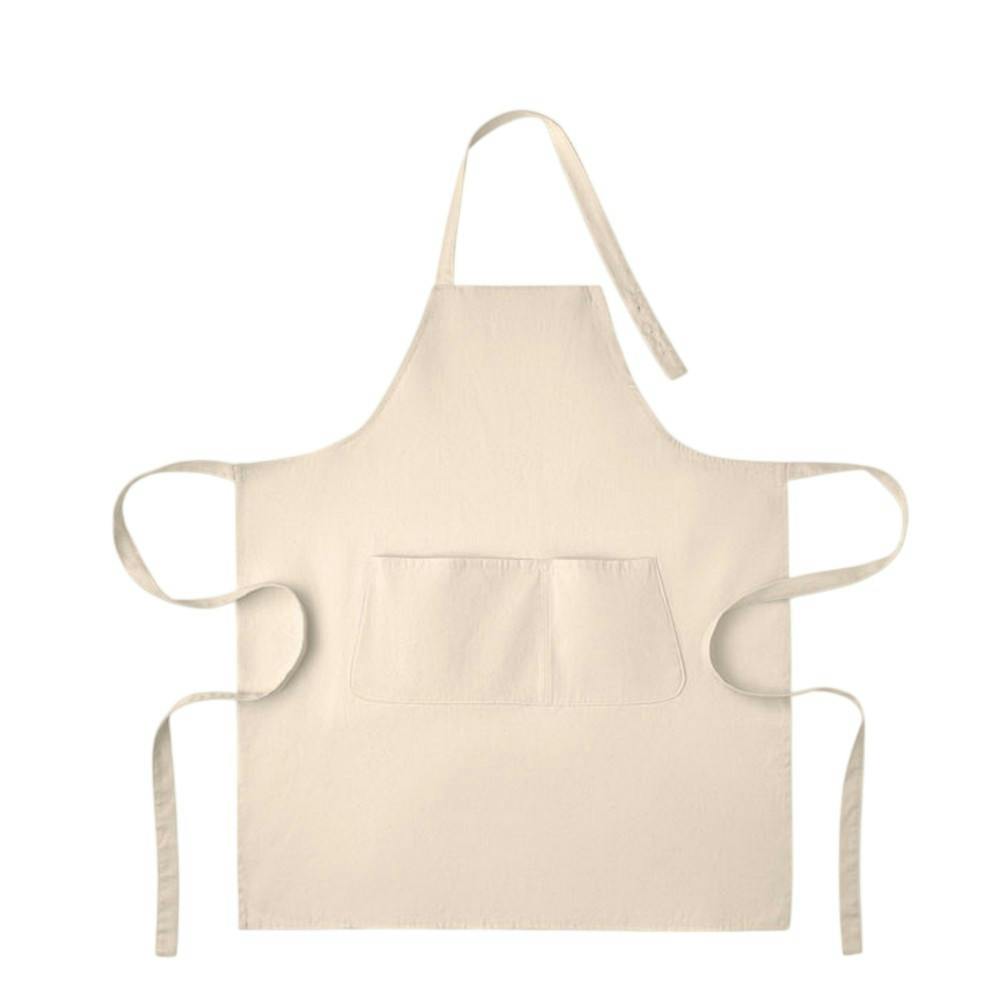 Rackhams Beige Gamma Organic Cotton Bib Apron - One Size - 100% Mixed