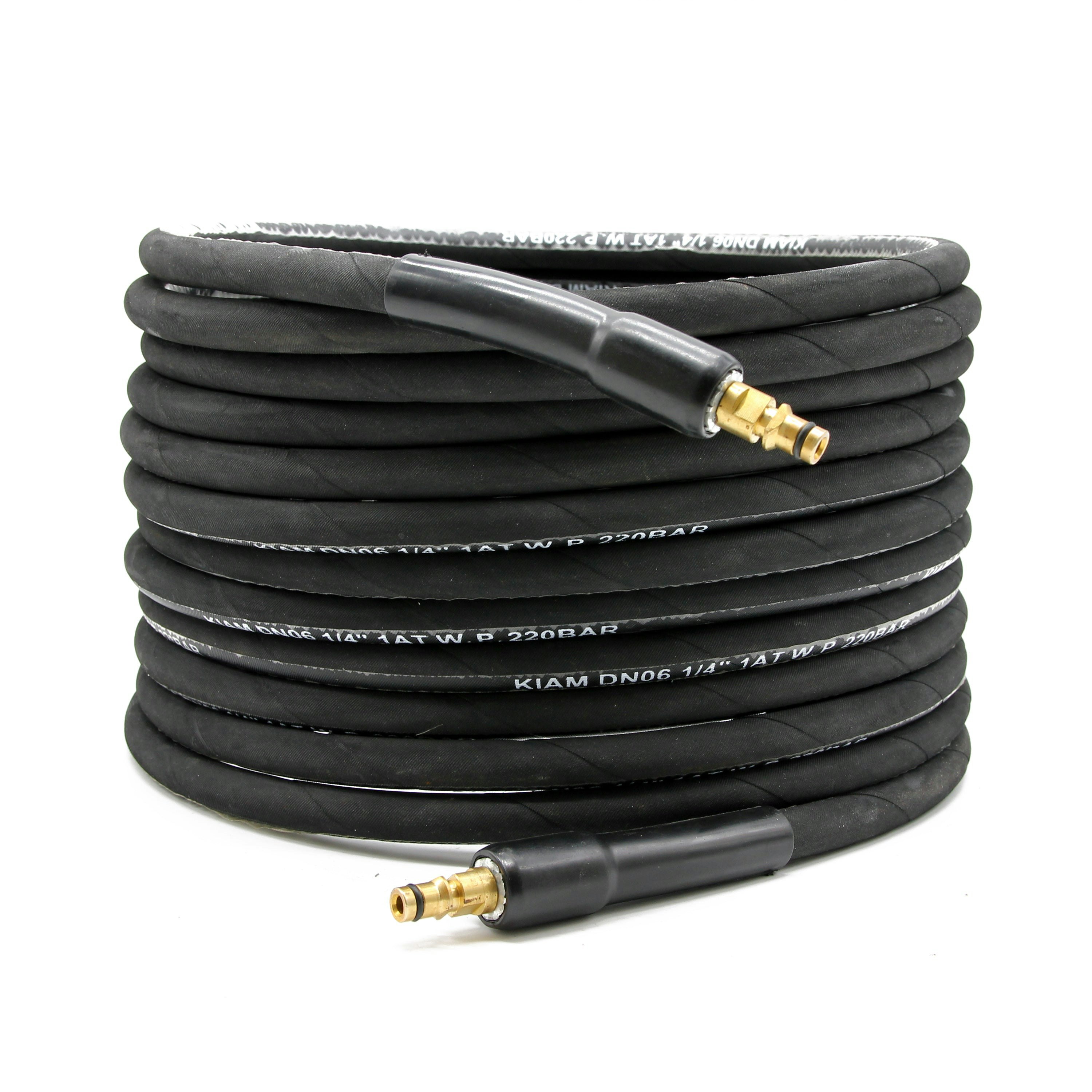 Rackhams Yellow/Black 10M Karcher Click Bayonet - Click Bayonet Heavy Duty Rubber K Series Hose