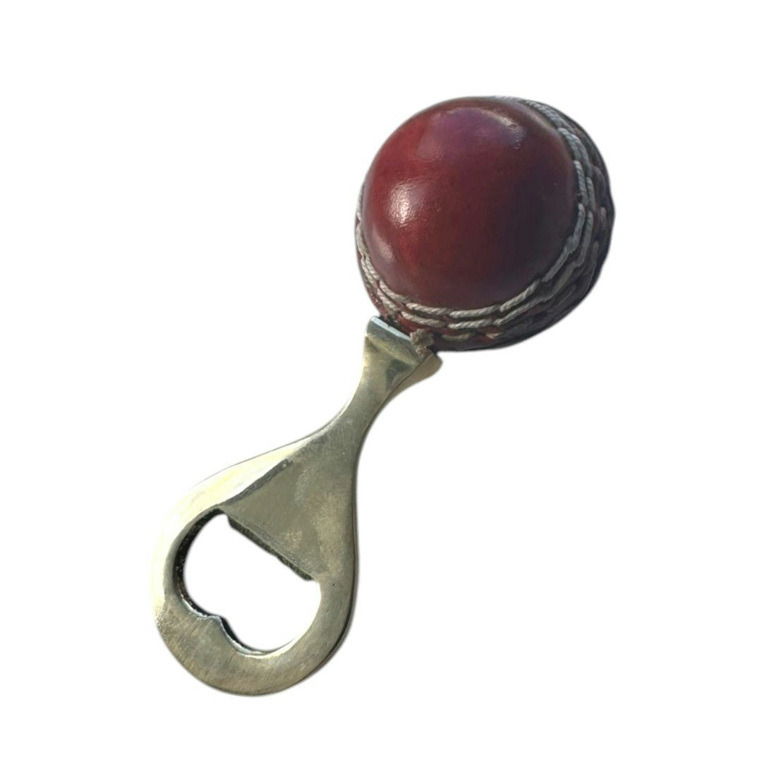 Cricket-Gifts Red Mini Cricket Ball Bottle Opener | Unique Sports-Themed Bottle Opener Crafted From A Mini Cricket Ball