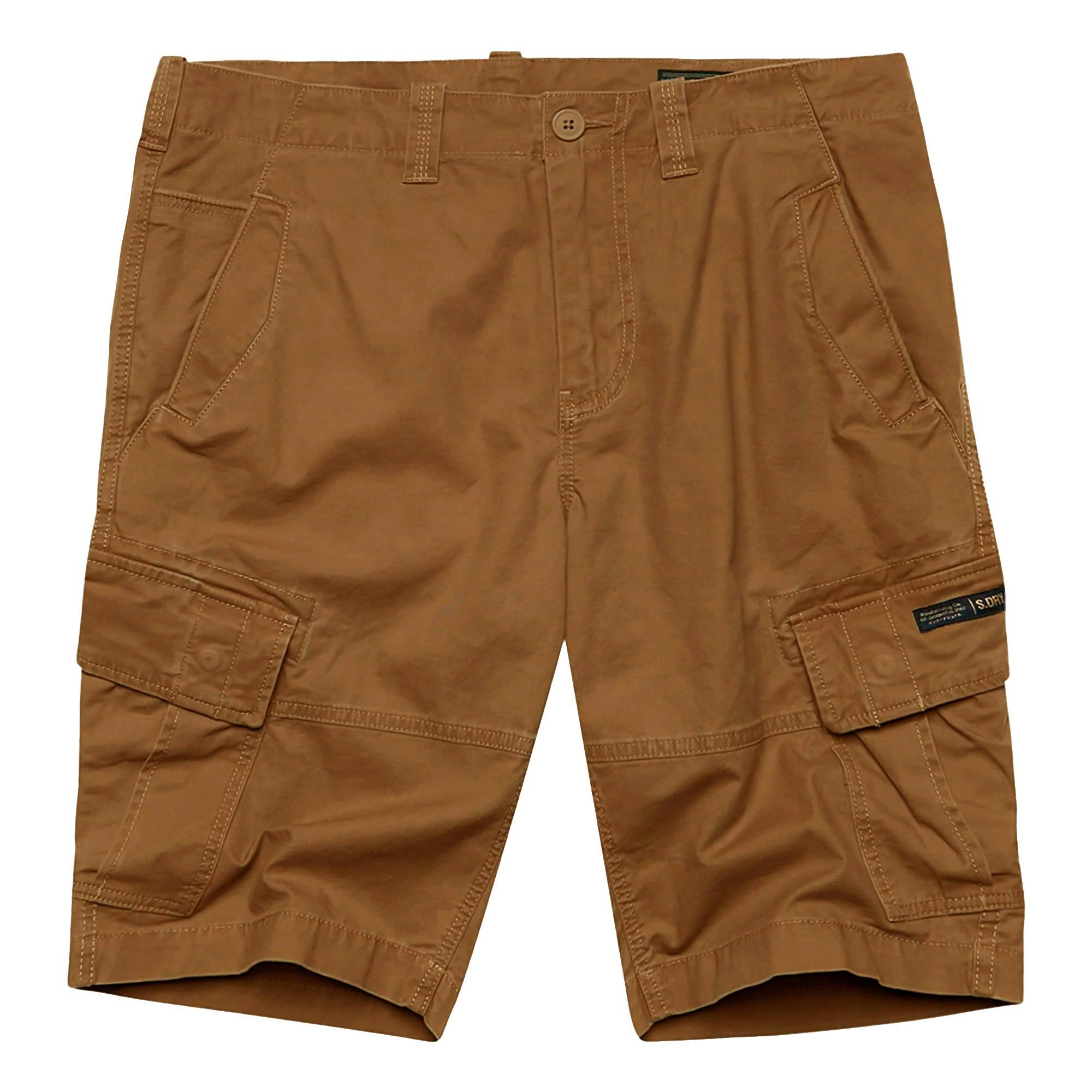 Superdry Brown Vintage Core Cargo Shorts - Tobacco - 30
