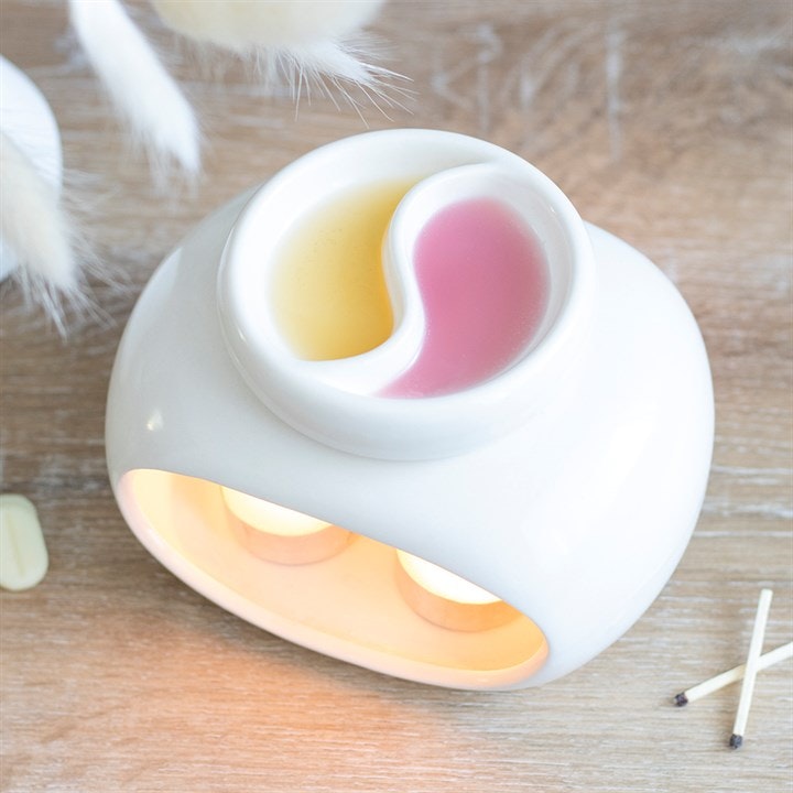 Diletto Gifts White Double Oil Burner