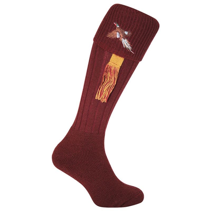 Jack Pyke Burgundy Pheasant Socks - Uk 8-11