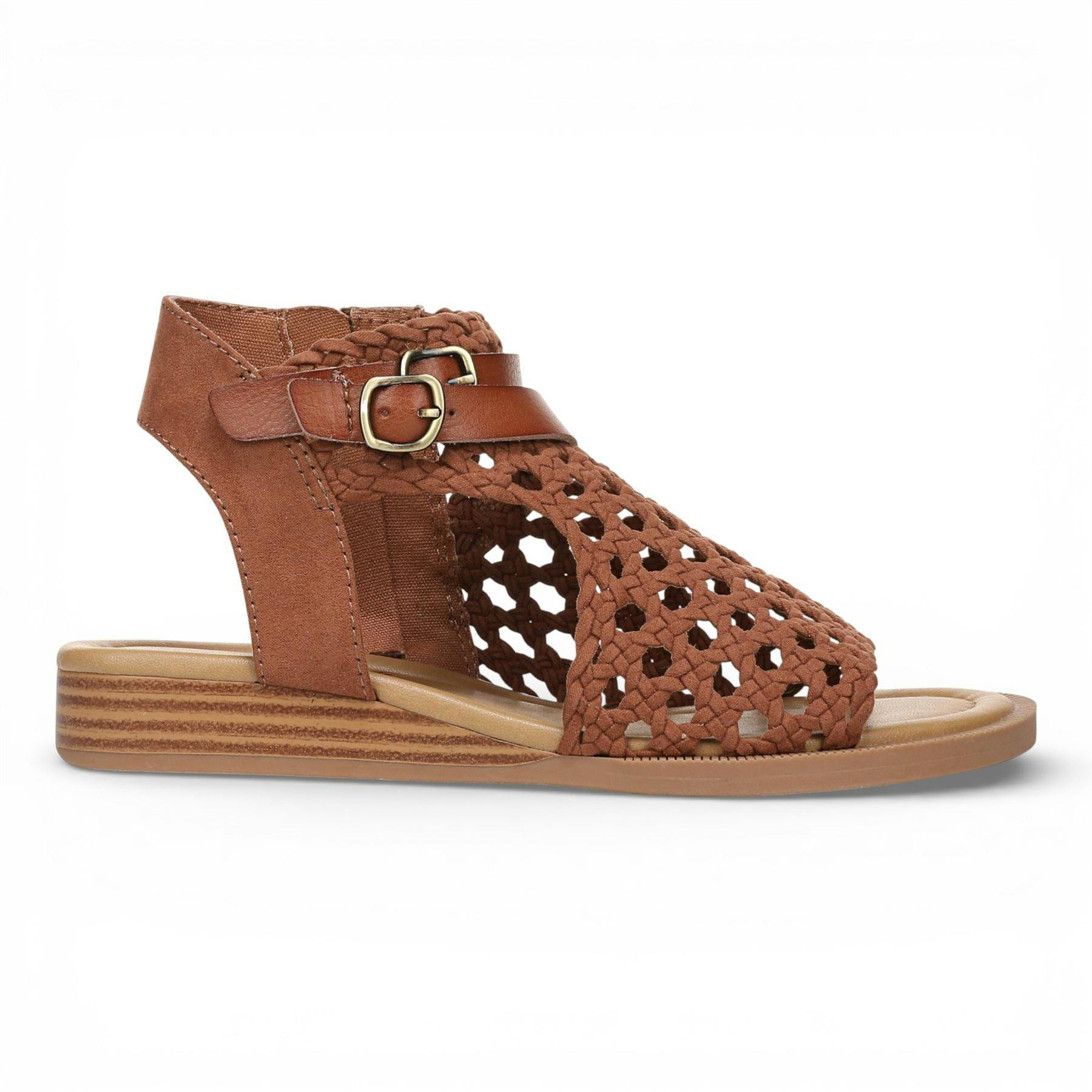 Blowfish Malibu Women's Brown Cognac Weave Micro Wedge Sandals - Anuella - Cognac - Uk 4 | Eu 37 | Us 6.5