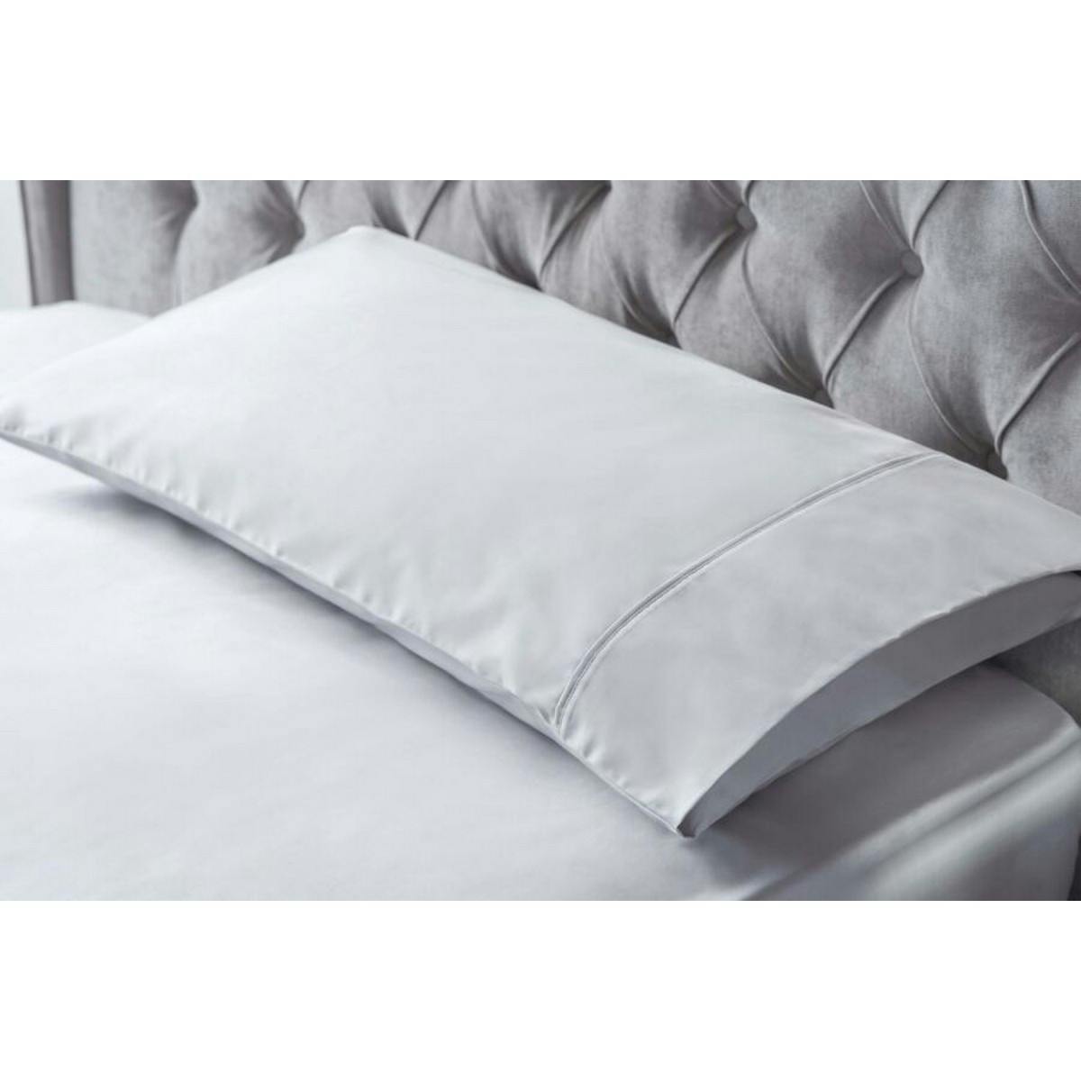 Belledorm Bamboo Bolster Pillowcase - Platinum - 91Cm X 51Cm - Platinum - 70% Bamboo/30% Cotton