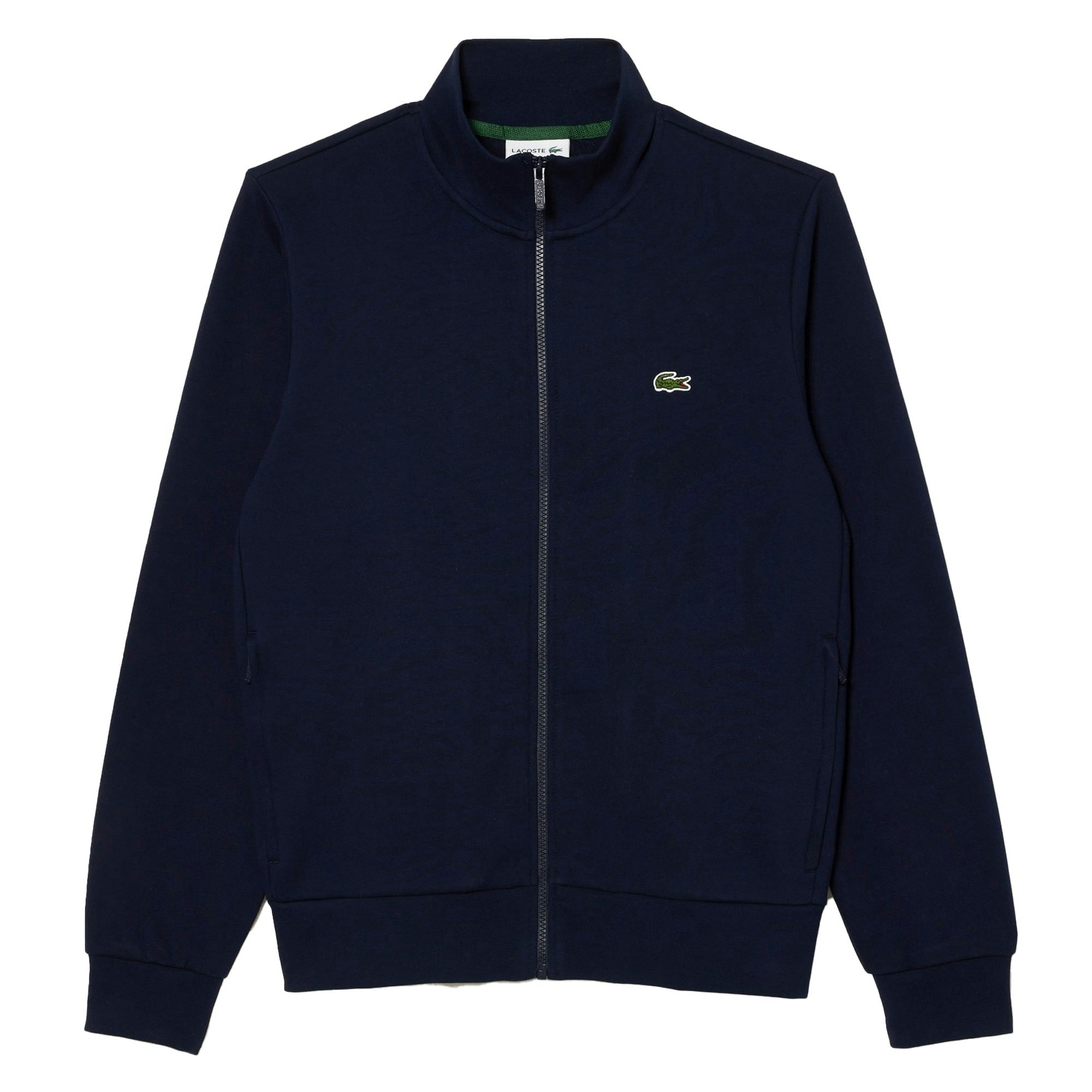 Lacoste Blue Zip-Up High Neck Fleece Track Top Sweatshirt Midnight - 3XL