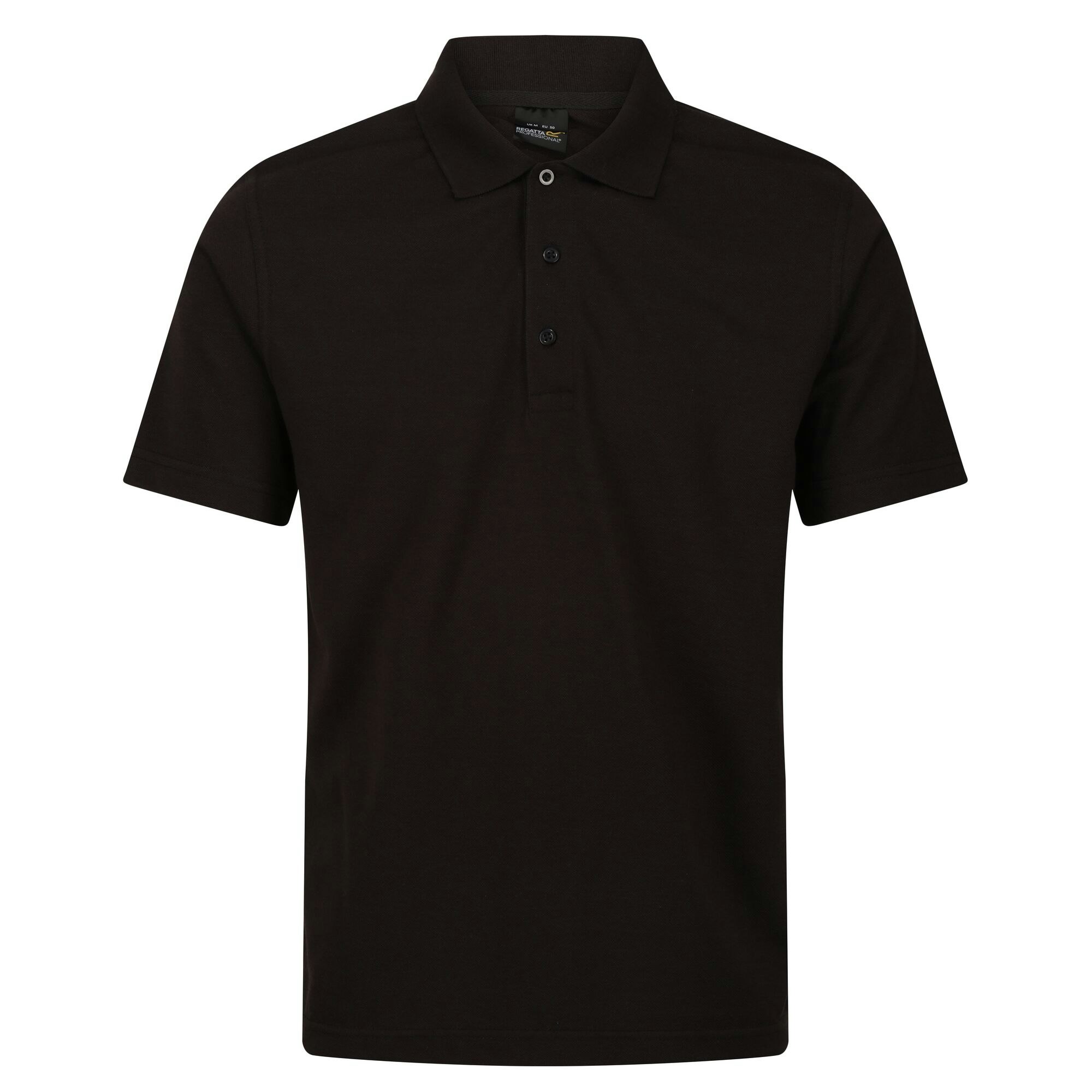 Regatta Men's Black Professional Short-Sleeved Polo Shirt - Medium