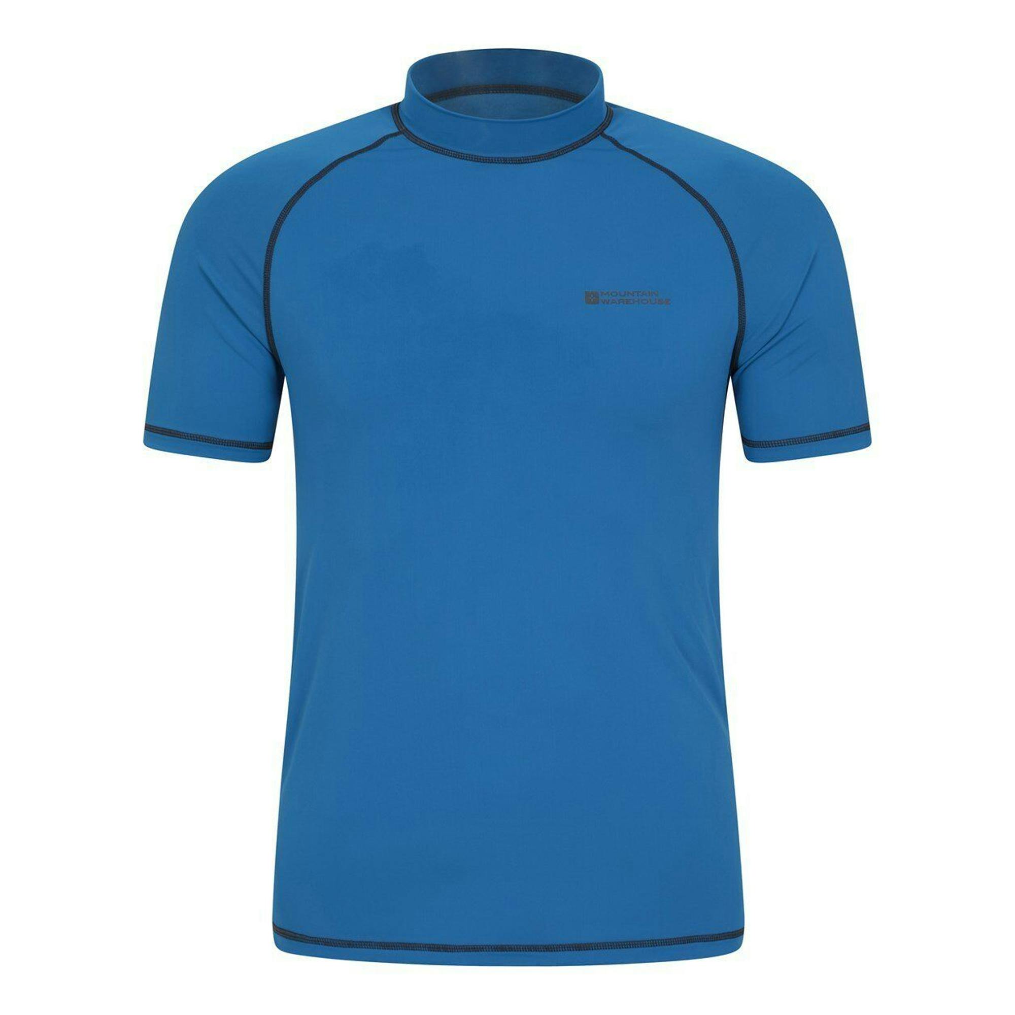 Mountain Warehouse Men's Blue Uv Protection Rash Guard - 4XL - 82% Nylon/18% Elastane
