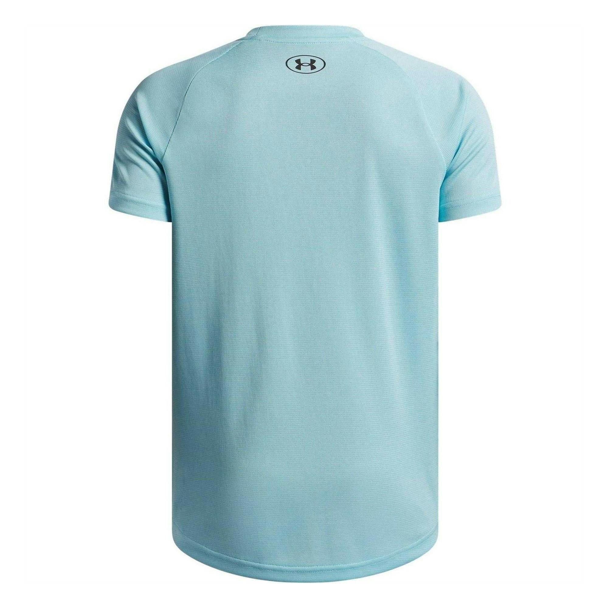 Under Armour Blue/Black Childrens/Kids Tech Logo Regular T-Shirt - 7-8 Years - 100% Polyester