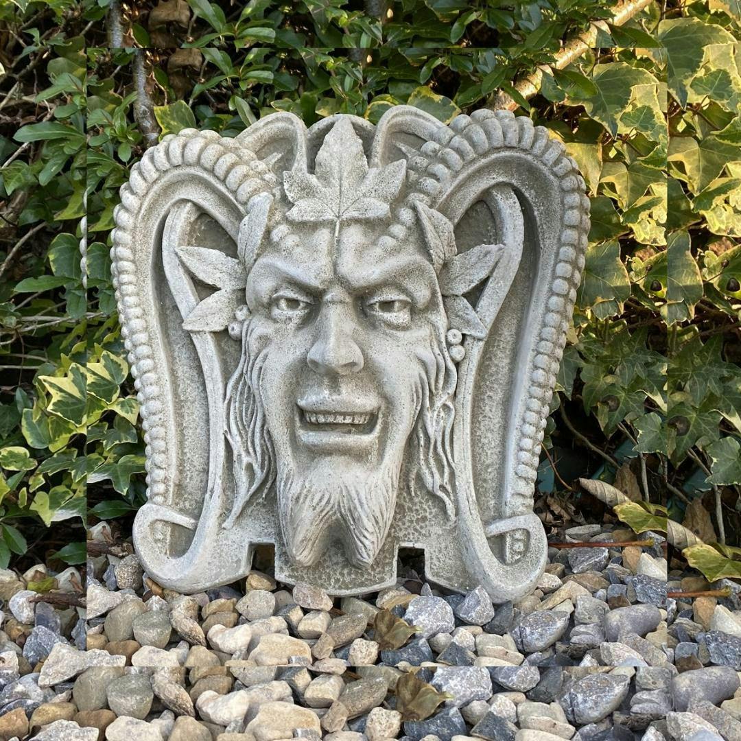 Osn Devil Head Stone Wall Plaque