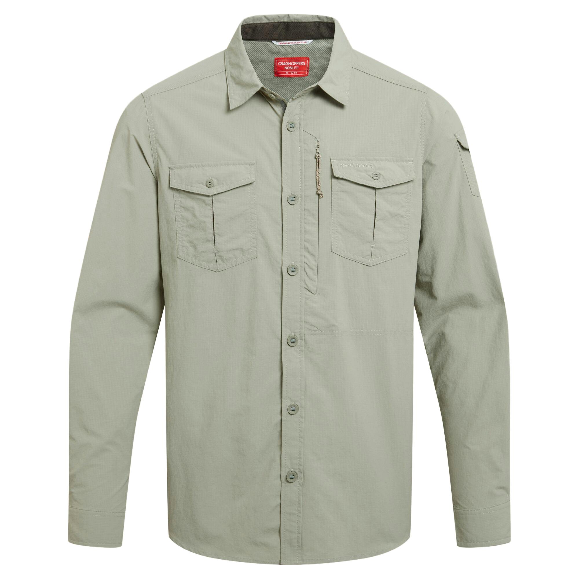 Craghoppers Men's Adventure Iii Nosilife Long-Sleeved Shirt - Bayleaf - 4XL - Bayleaf - 100% Recycled Polyamide