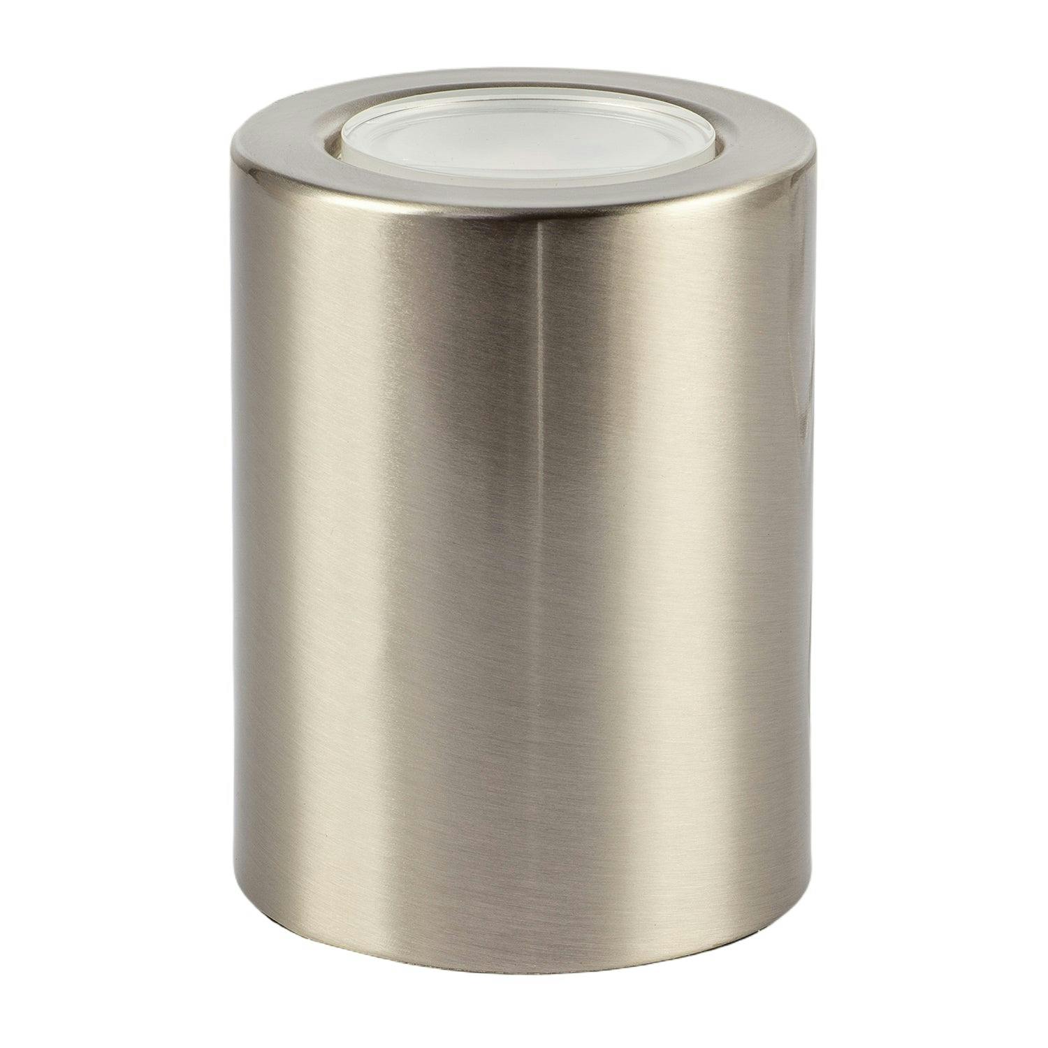 Rackhams Light/White Cylindrical Nickel Led Uper With Minimalist Architectural Design