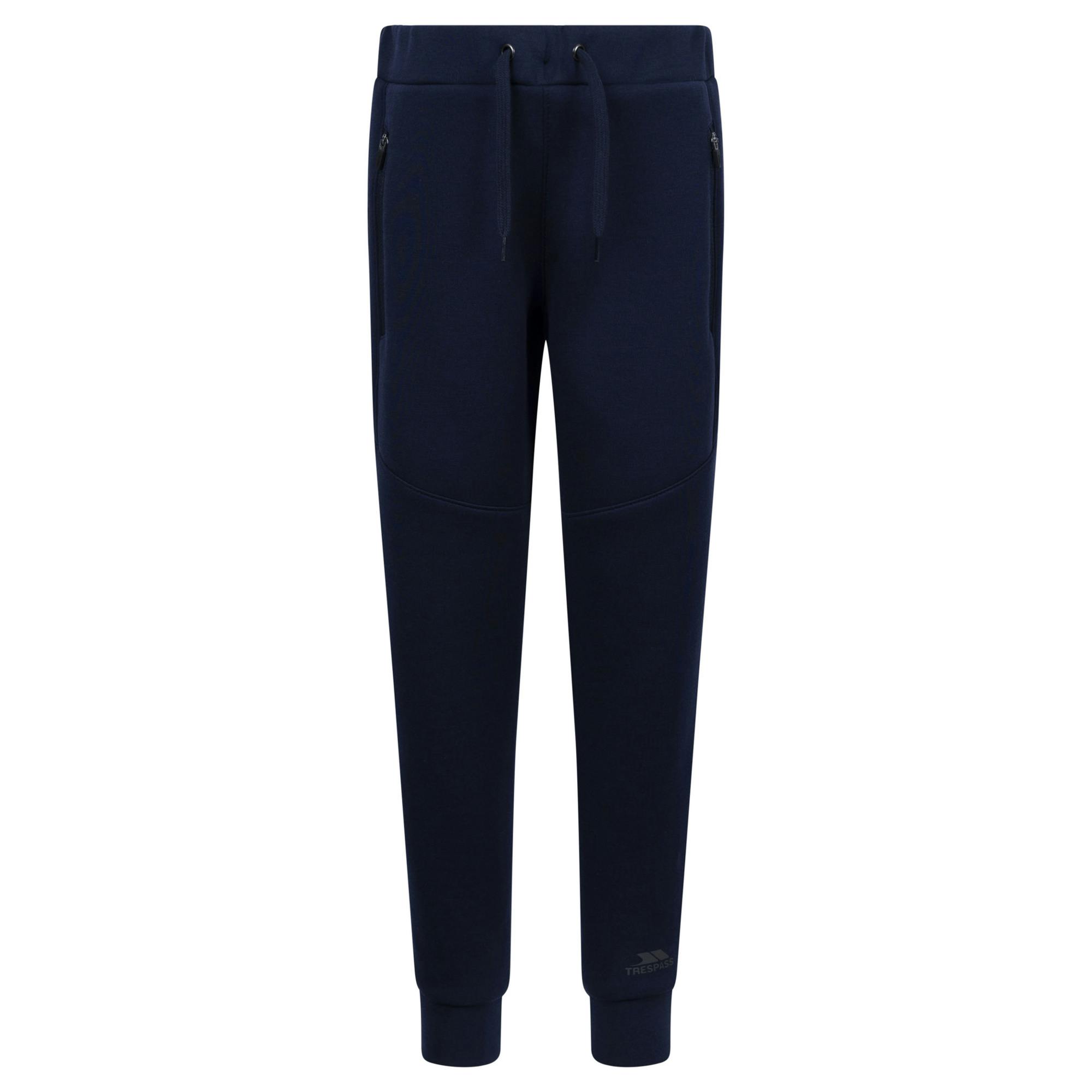 Trespass Boys Assynt Jogging Bottoms - Navy - 5-6 Years - Navy - 83% Polyester/12% Viscose/5% Elastane