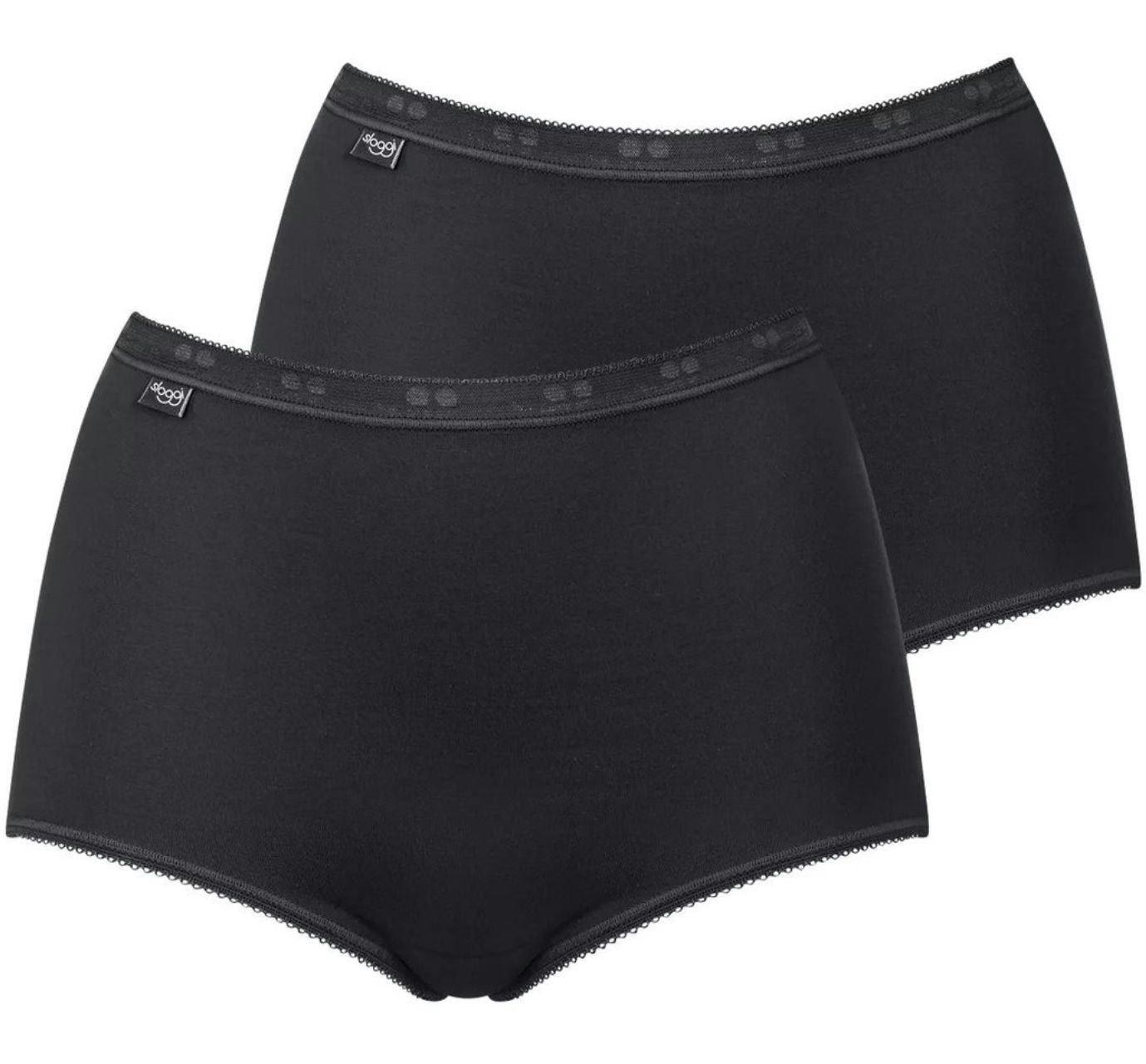 Sloggi Women's Black Basic+ 2-Pack Maxi Briefs, - 12