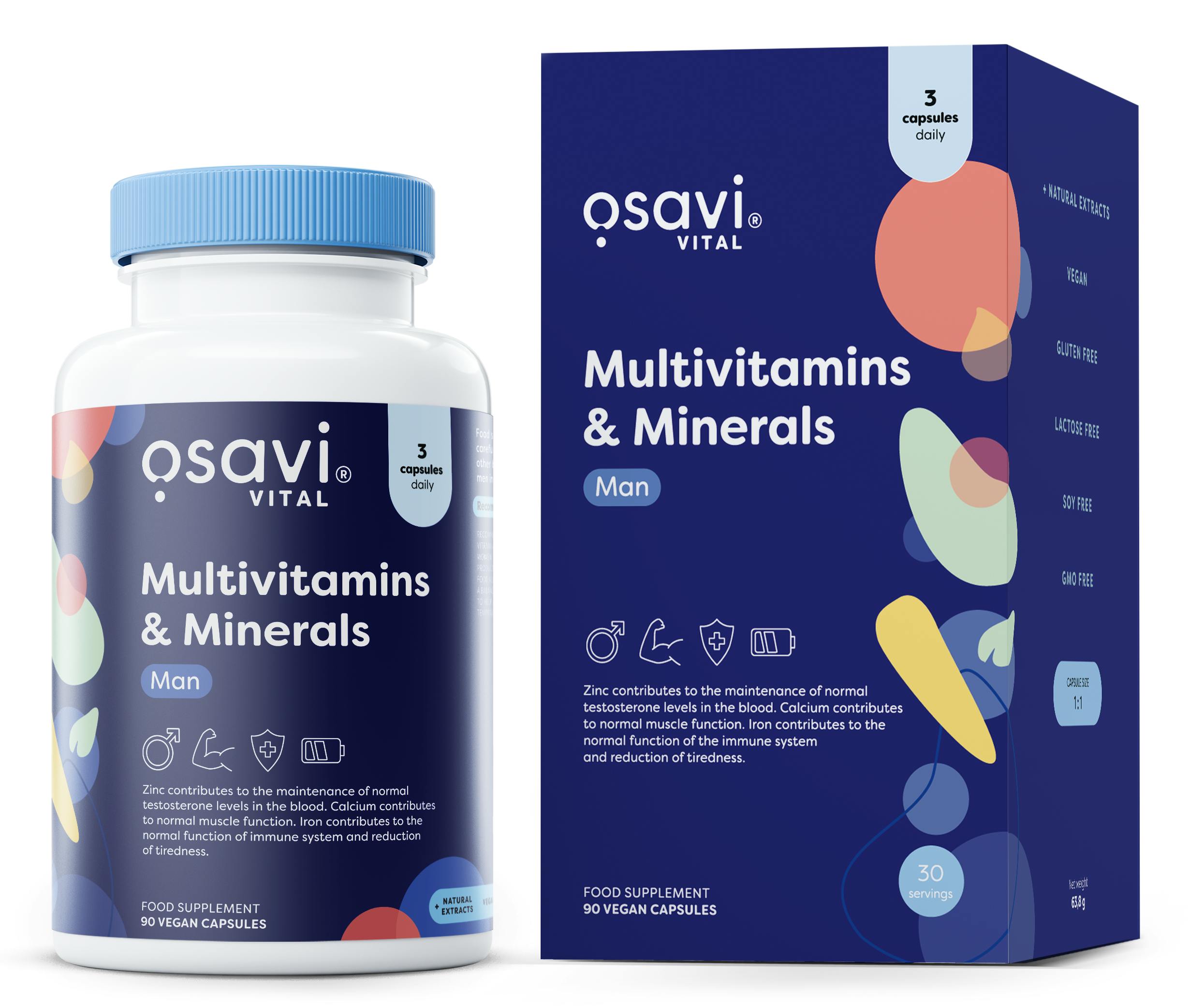 Osavi Multivitamins & Minerals Man Capsules 90 Capsules - Image 4