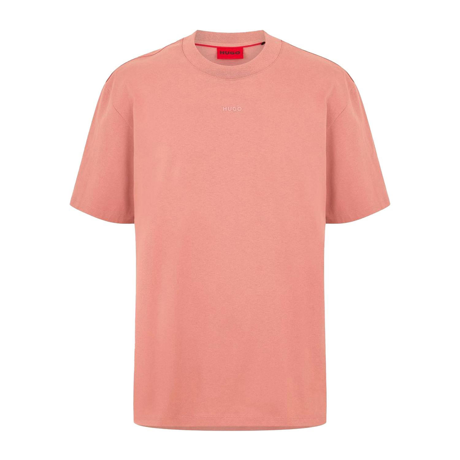 Hugo Boss Men's Pink Heavyweight Relaxed Fit T-Shirt - Xs - 100% Cotton