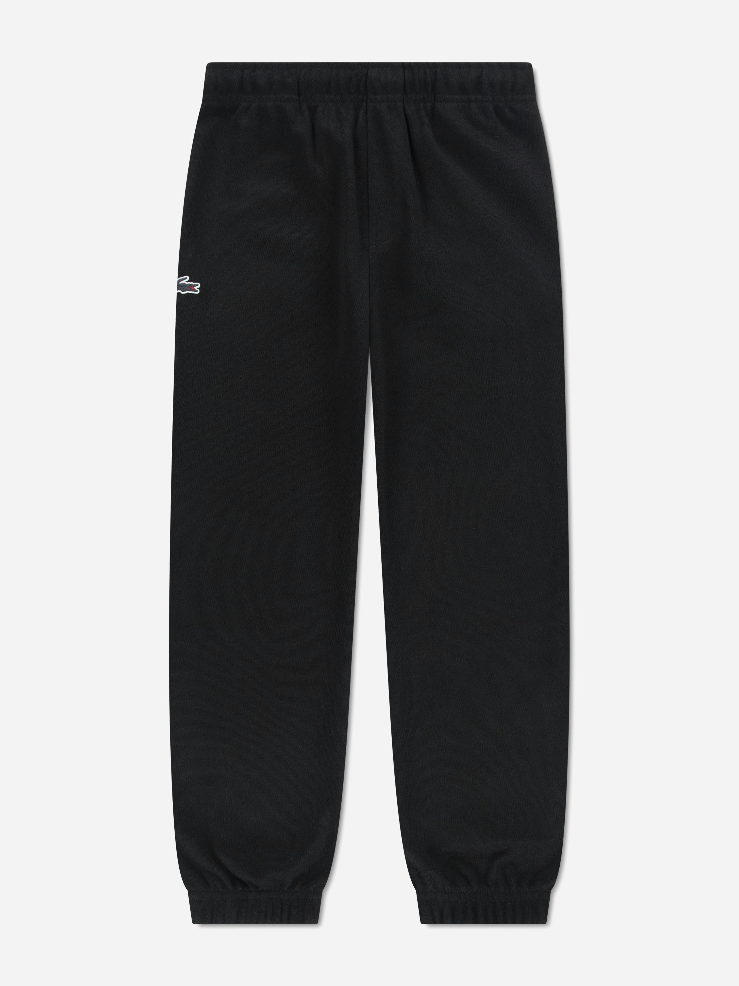 Lacoste Kids Boys Black Lacoste Contrast Seam Track Pants In - 10 Yrs