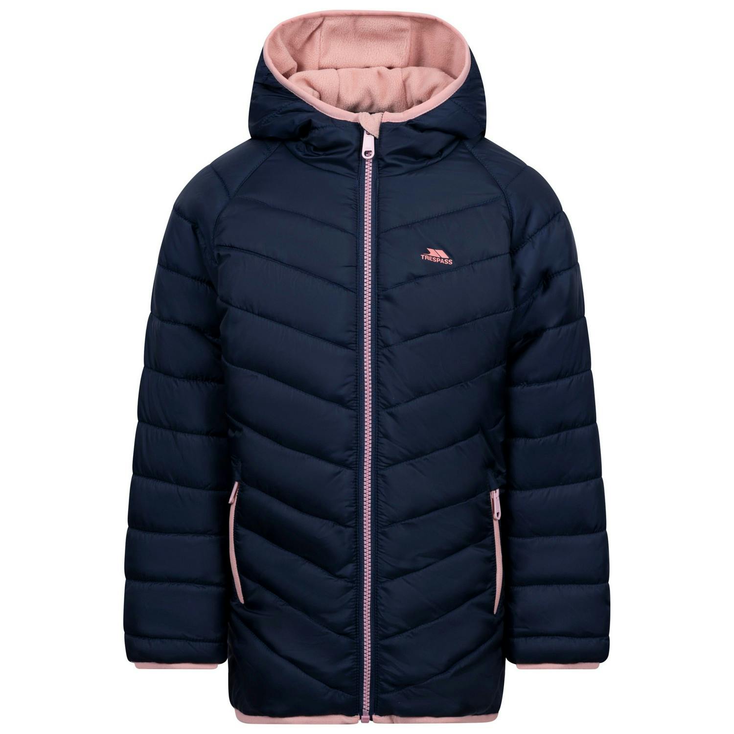 Trespass Kids Valard Quilted Jacket - Navy - 11-12 Years - Navy - 100% Polyester
