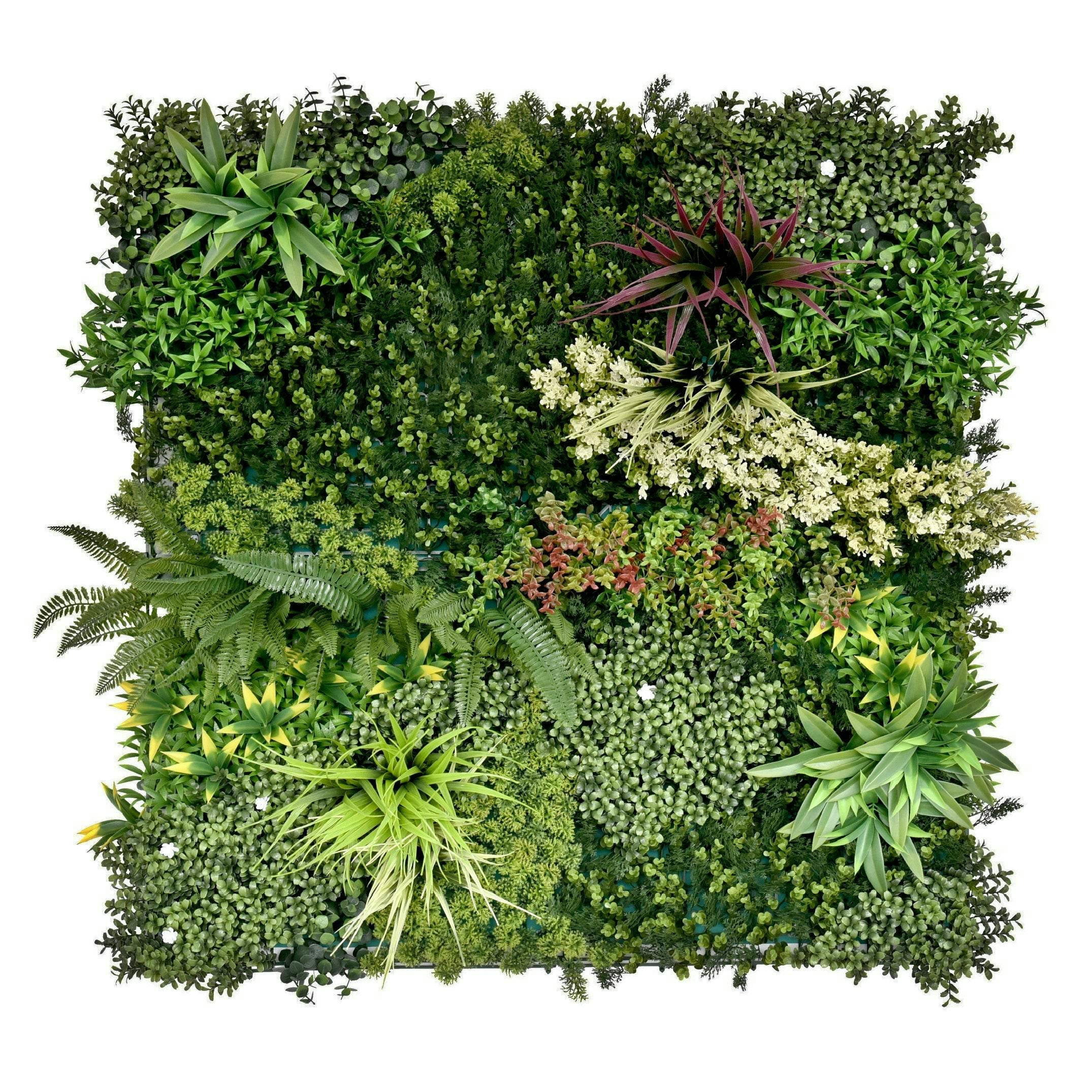 True Products Green Premium Artificial Plants Wall Panel 1M X 1M - Gala A
