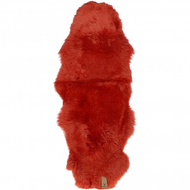 Rackhams Orange Double Australian Sheepskin Rug - Double - Sheepskin