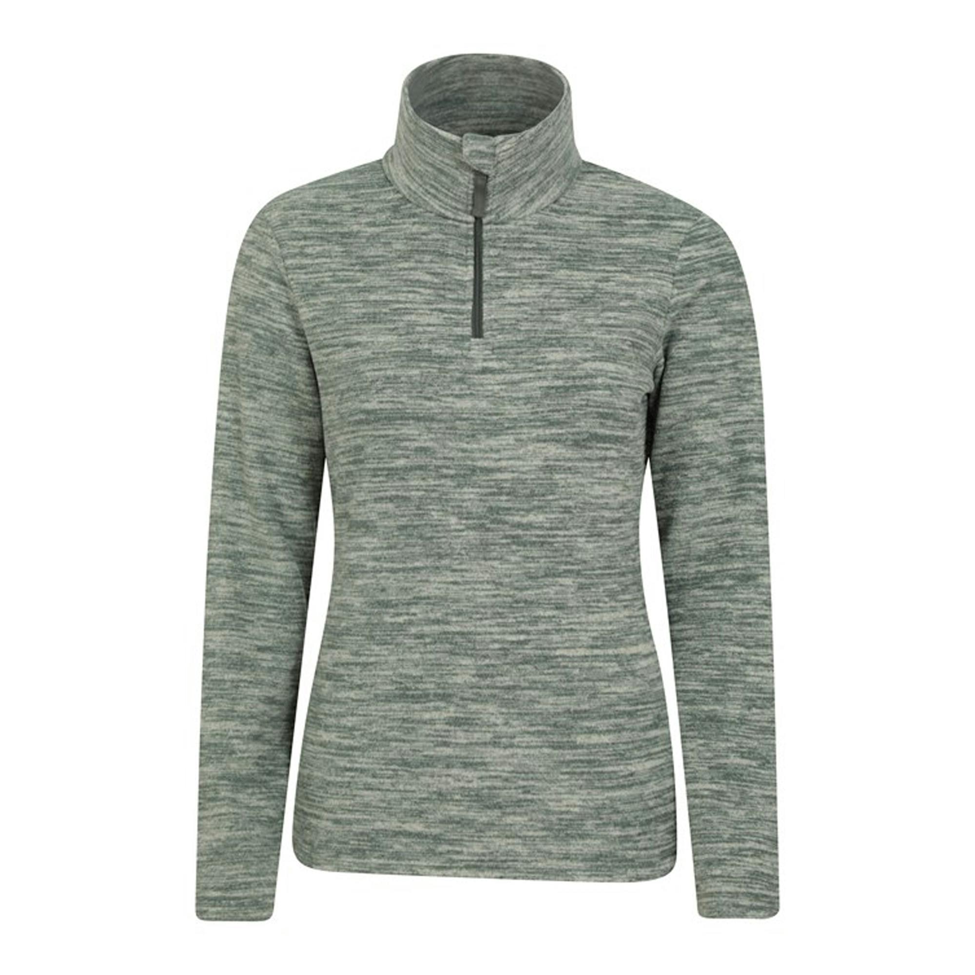 Mountain Warehouse Women's Snowdon Melange Fleece Top - Khaki - 16 Uk - Khaki - 100% Polyester
