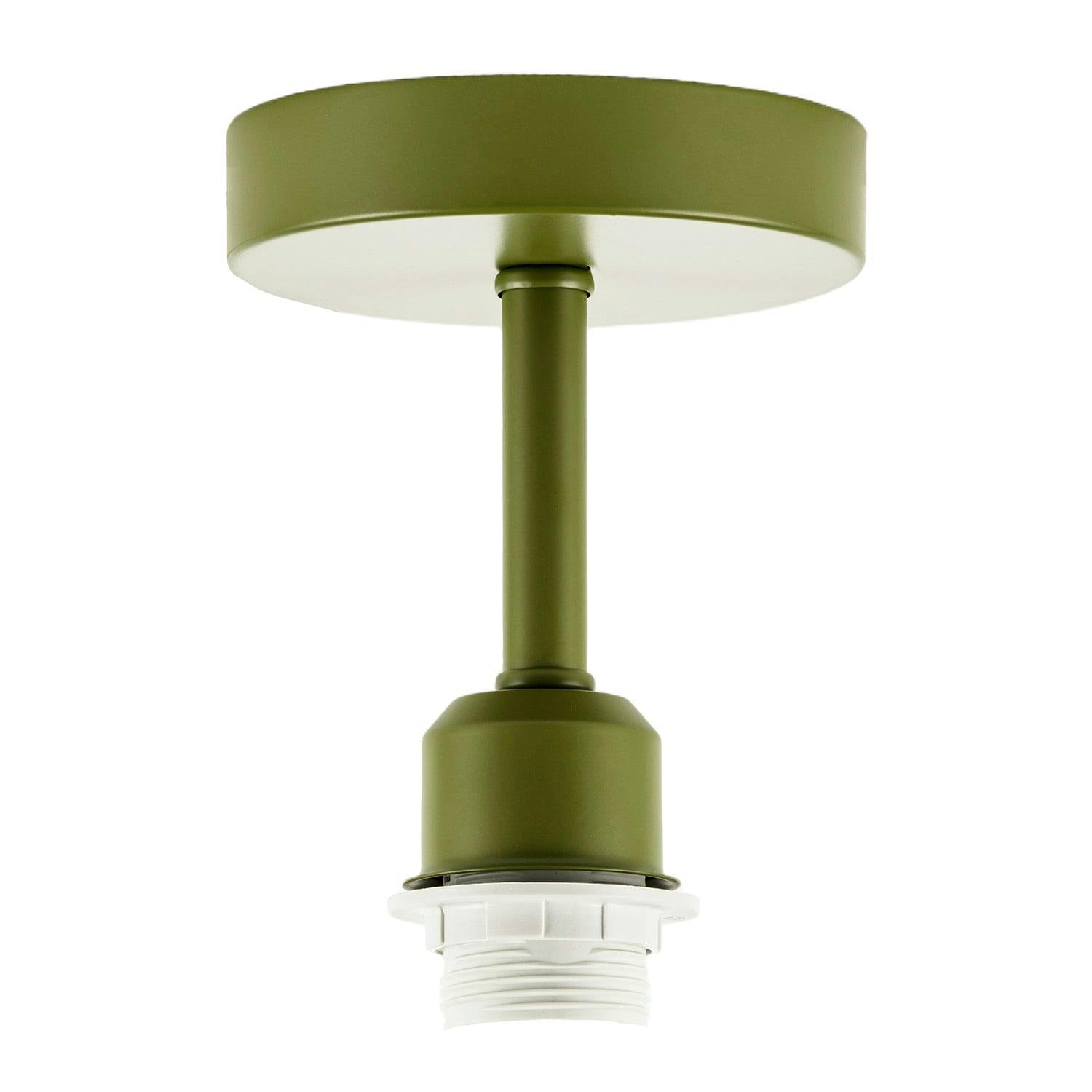 Rackhams Green/Light Traditional Olive Ceiling Fitting To Hold Lamp Shades