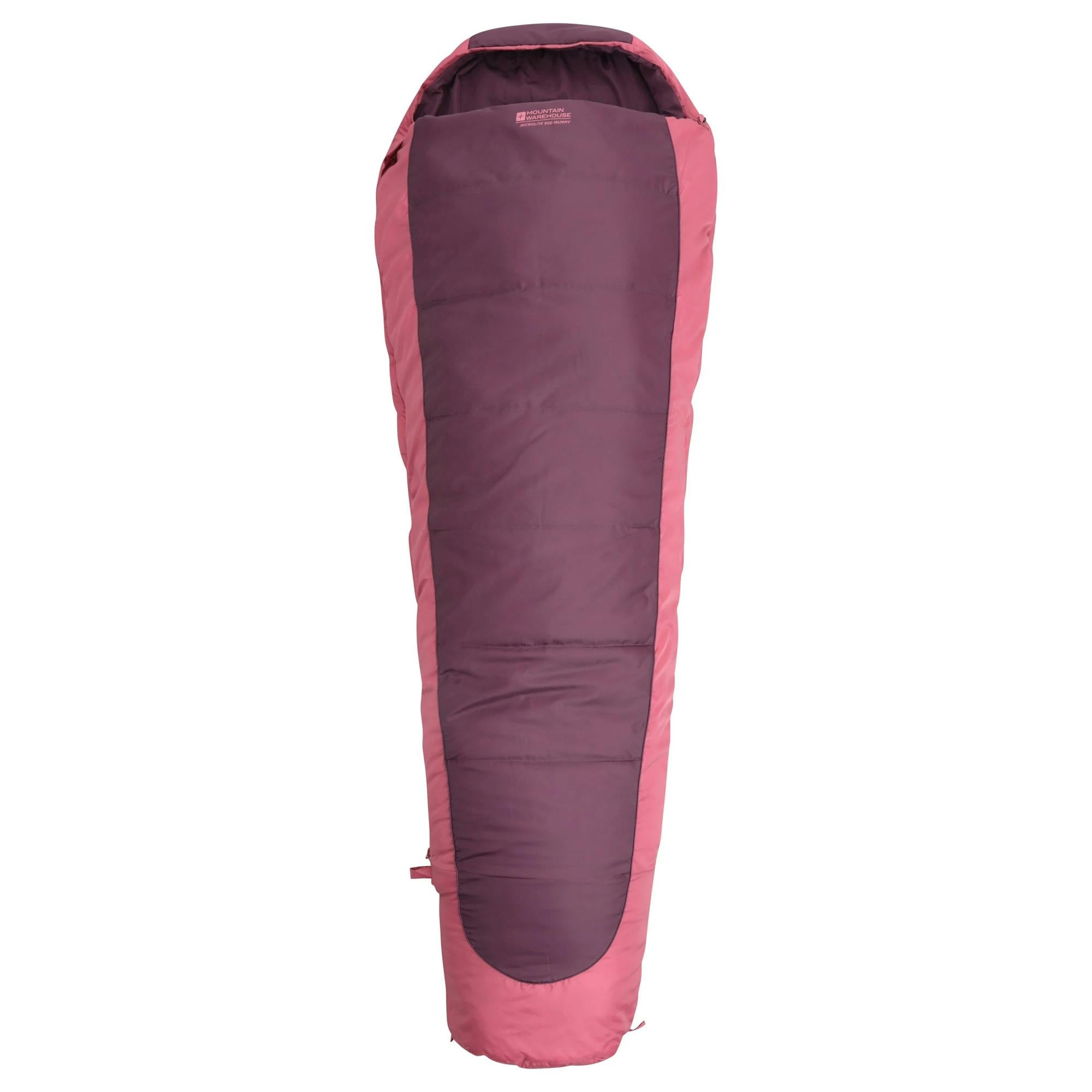 Mountain Warehouse Burgundy Microlite 500 Left Zip Midseason Sleeping Bag - One Size