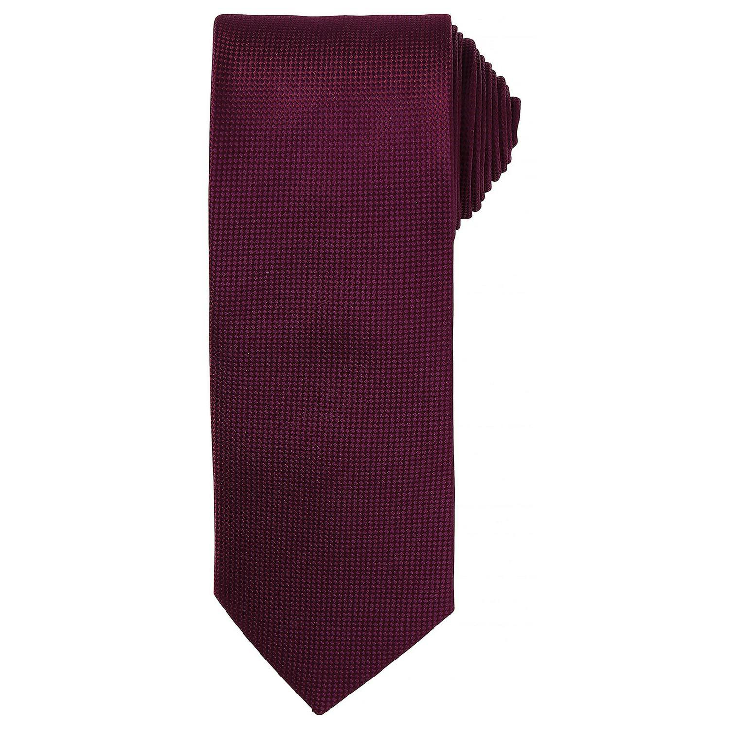 Premier (One Size, Aubergine) Unisex Adult Micro Waffle Tie - Image 3