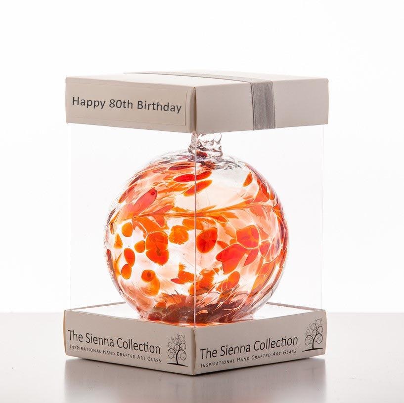 Rackhams Light 10Cm Friendship Ball - Happy 80Th Birthday