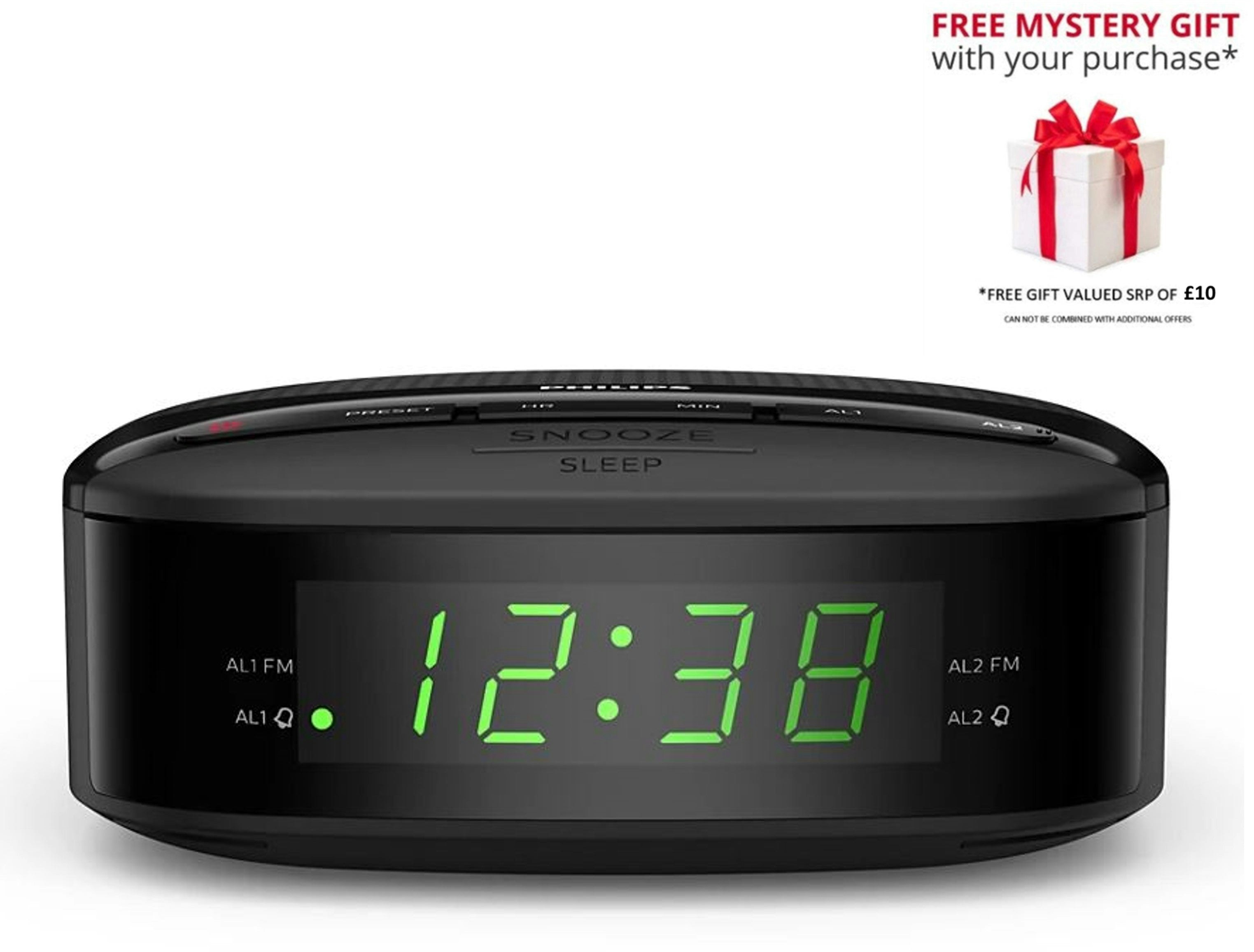 Philips Tar3205-12 Dual Alarm Clock Fm Digital Radio - Free Gift Rrp £10!