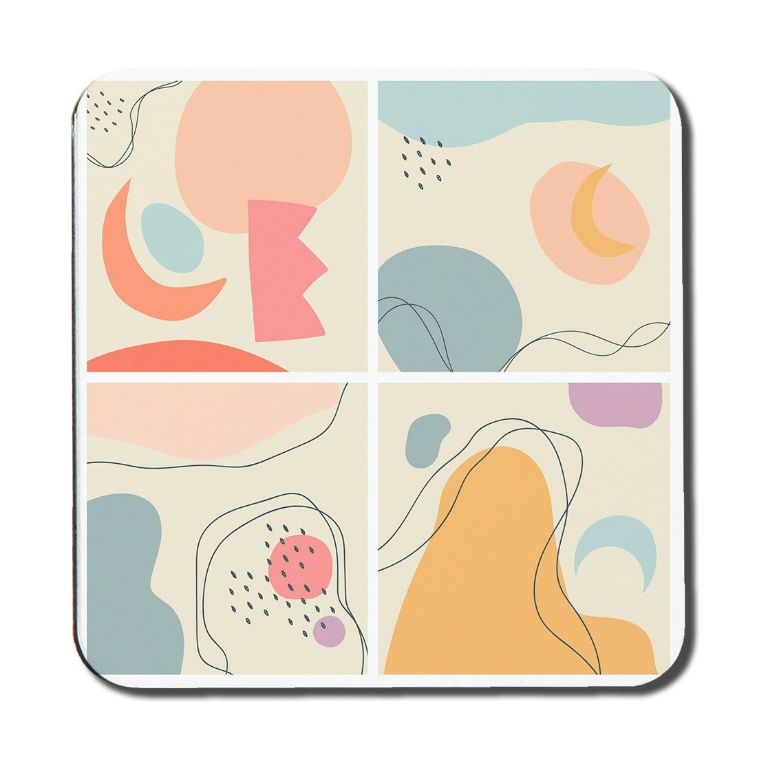 Benjamin Tate Design Hand Drawn Various Shapes And Doodle Objects (Coaster)