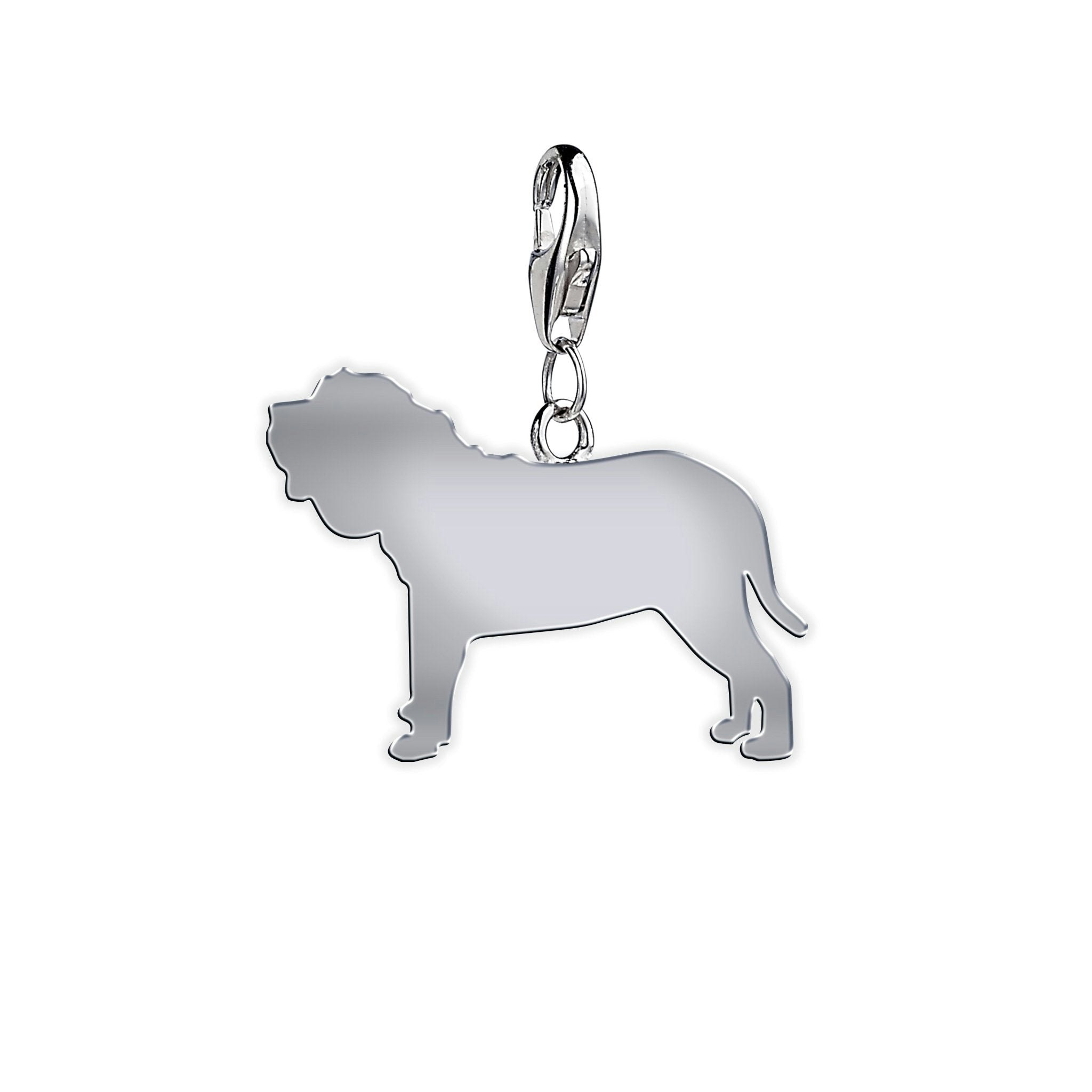 Mylee London Silver Neapolitan Mastiff Silhouette Charm - Yes - Clip On Charm