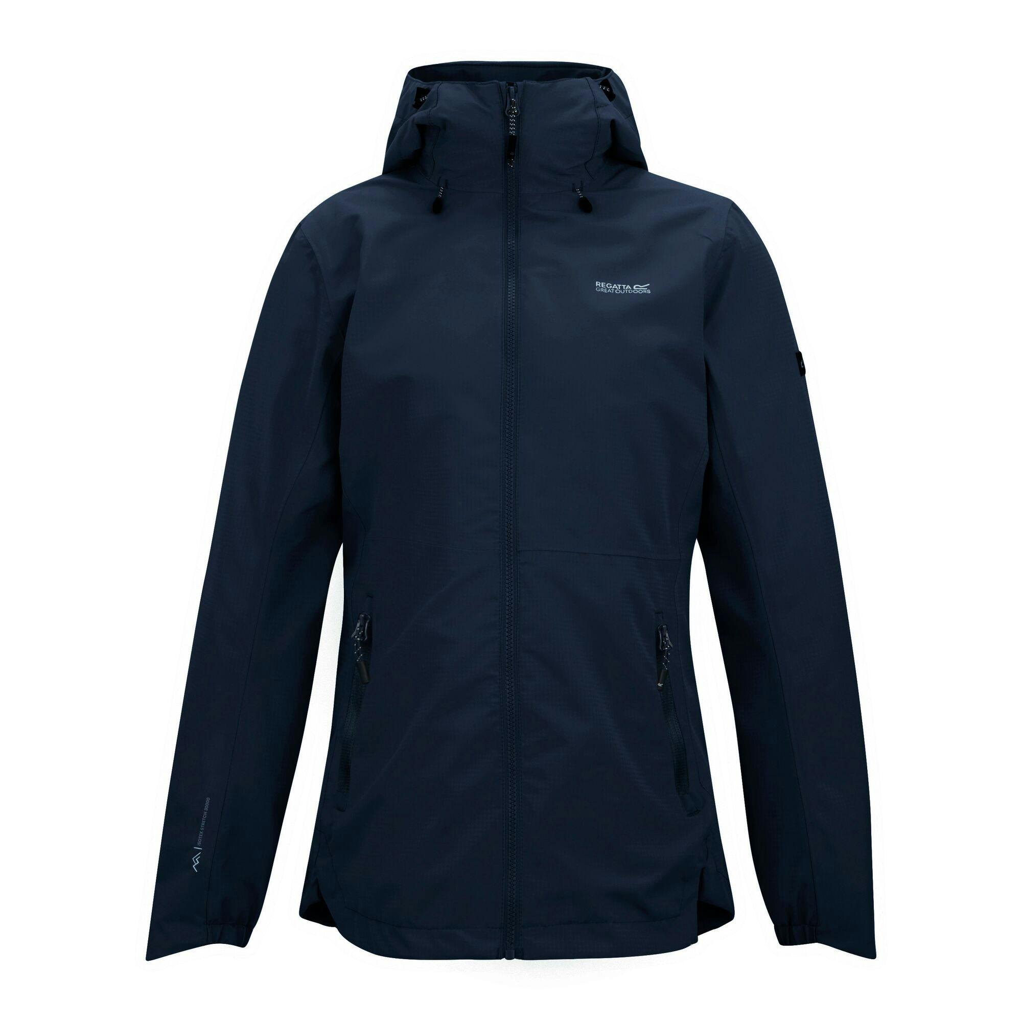 Regatta Women's Hamara Iv Waterproof Jacket - Navy - 10 Uk - Navy - 100% Polyester