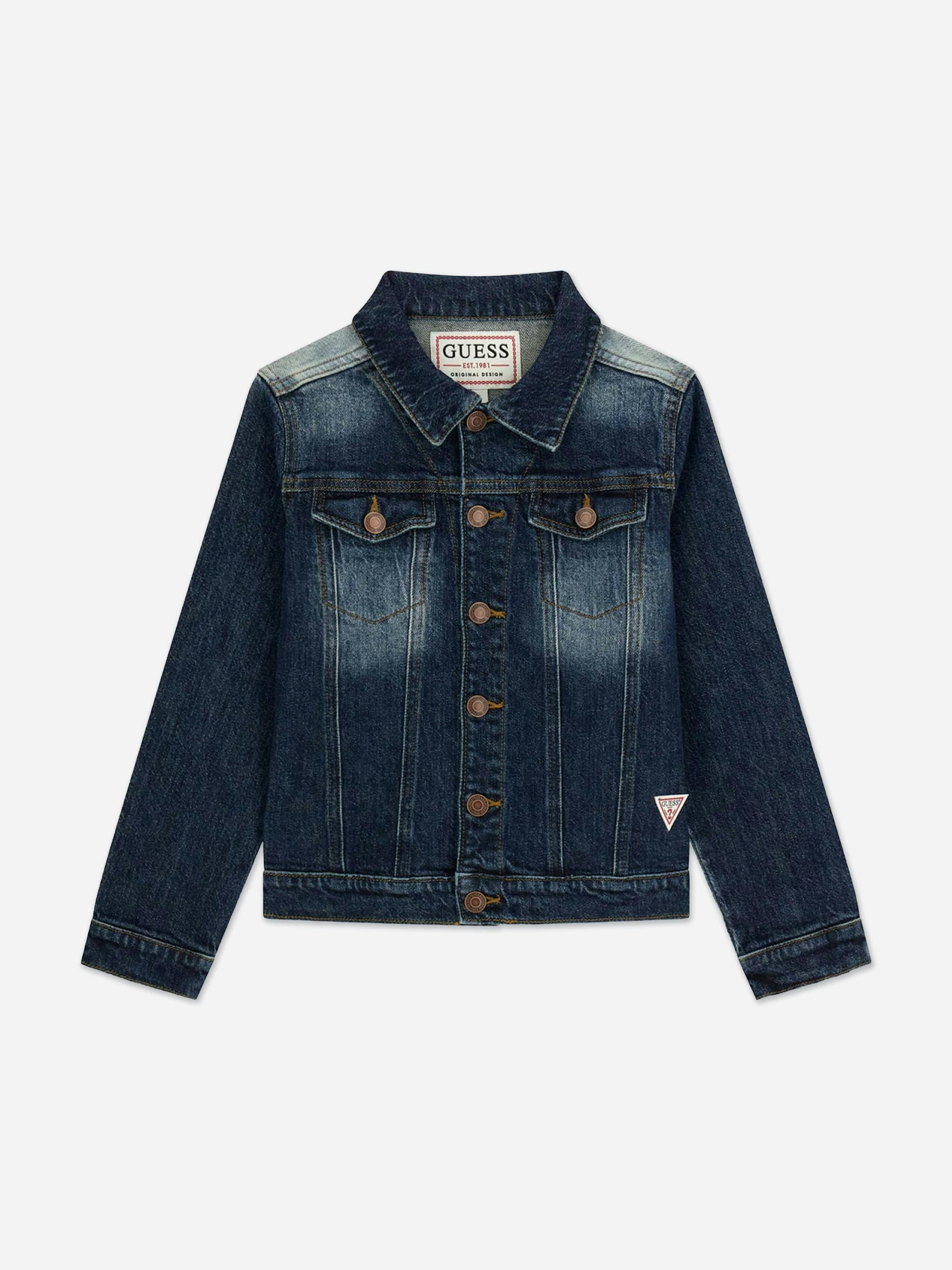 Guess Boys Blue Comfort Denim Jacket In - 16 Yrs