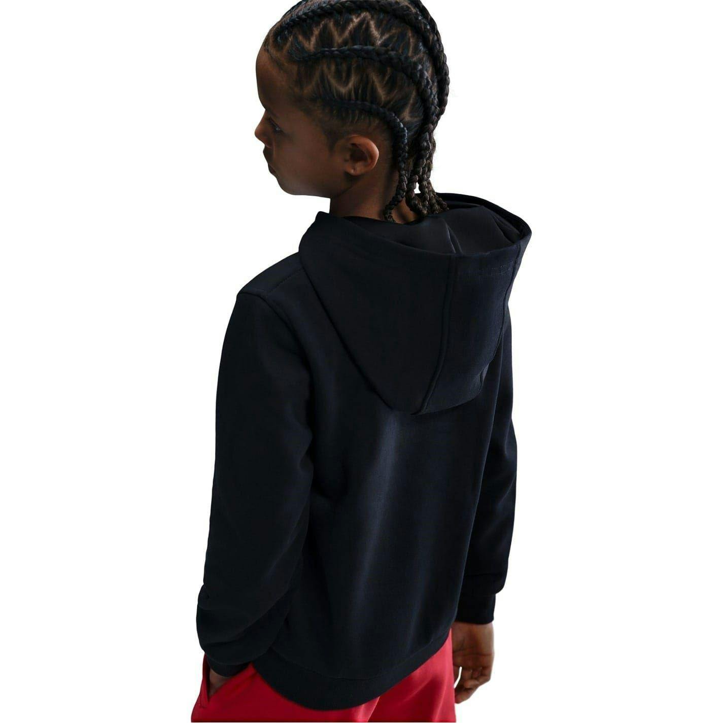 Nike Black/Gold Kids Text Logo Pullover Hoodie - 13 Years - 80% Cotton/20% Polyester