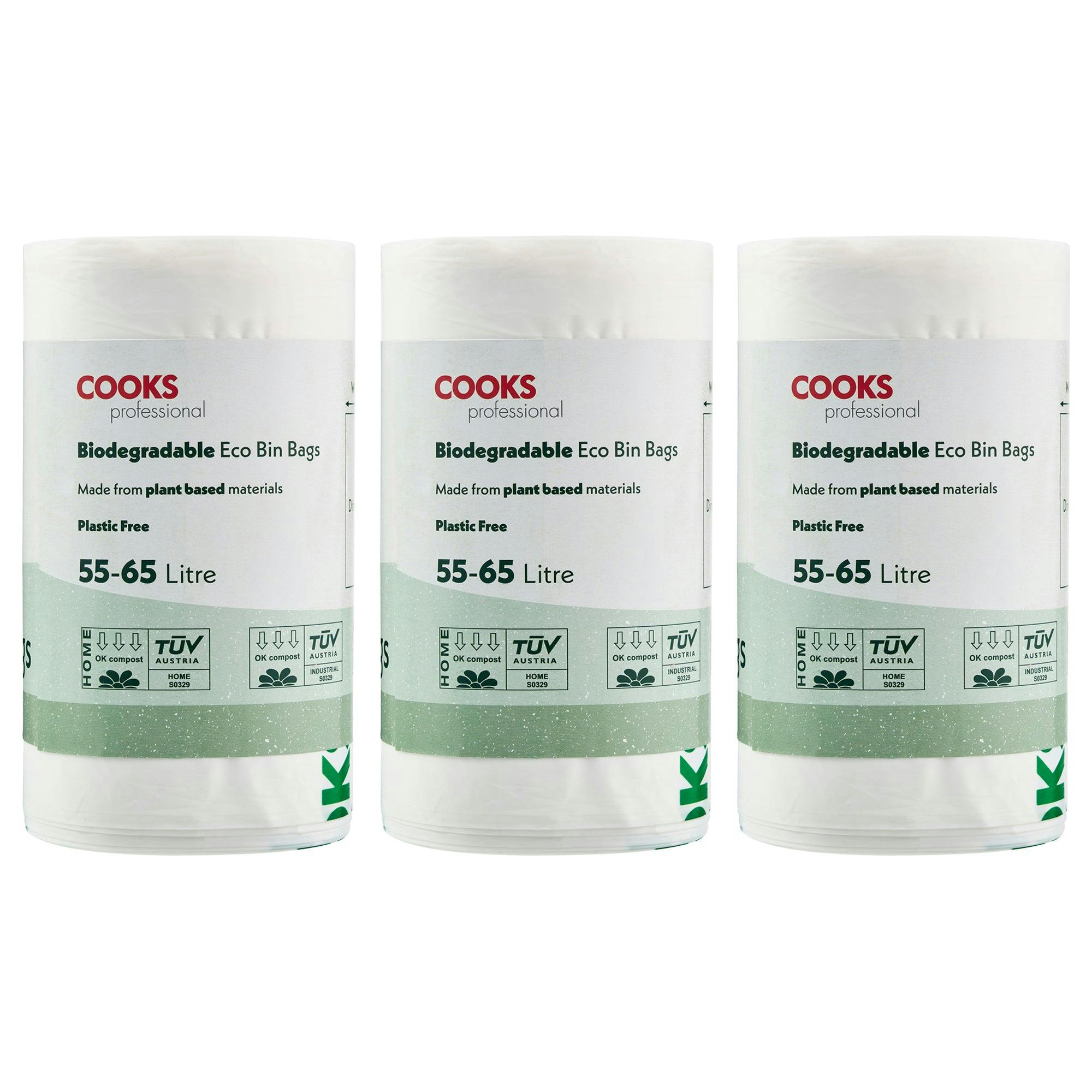 Cooks Professional Biodegradable Bin Bags | 55-65L - 75