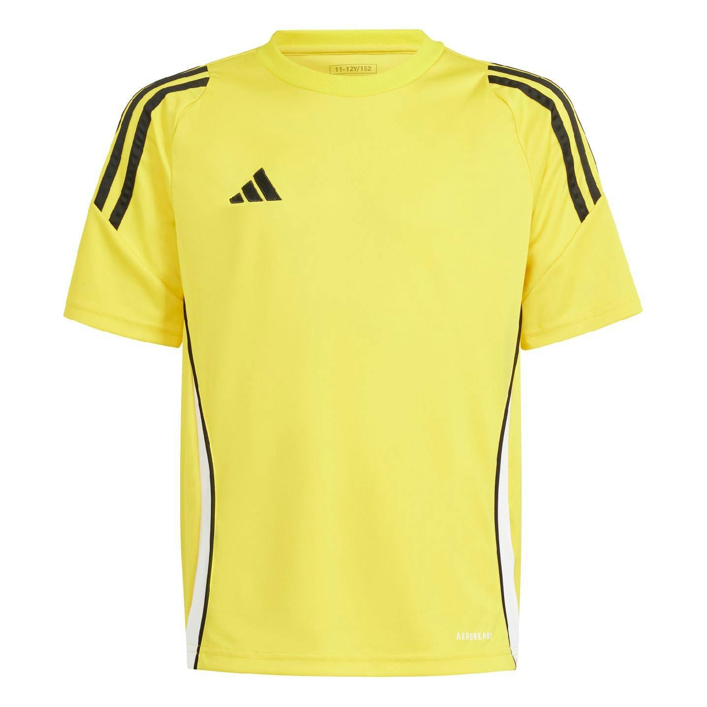 Adidas Boys Yellow / Girls Junior T Shirt Tiro 24 Football Jersey Is1027 - 152 11-12 Years