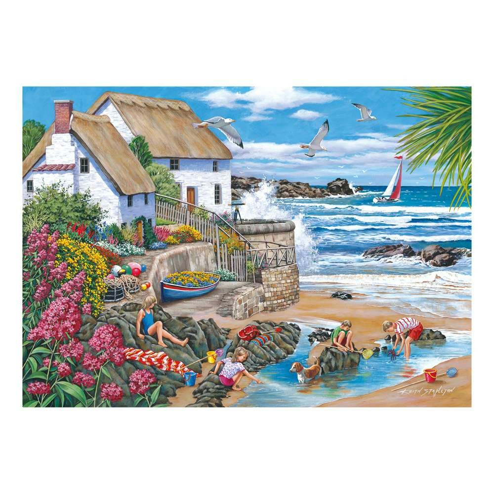 The House Of Puzzles Seaspray Cottages Big 500 Piece Jigsaw Puzzle