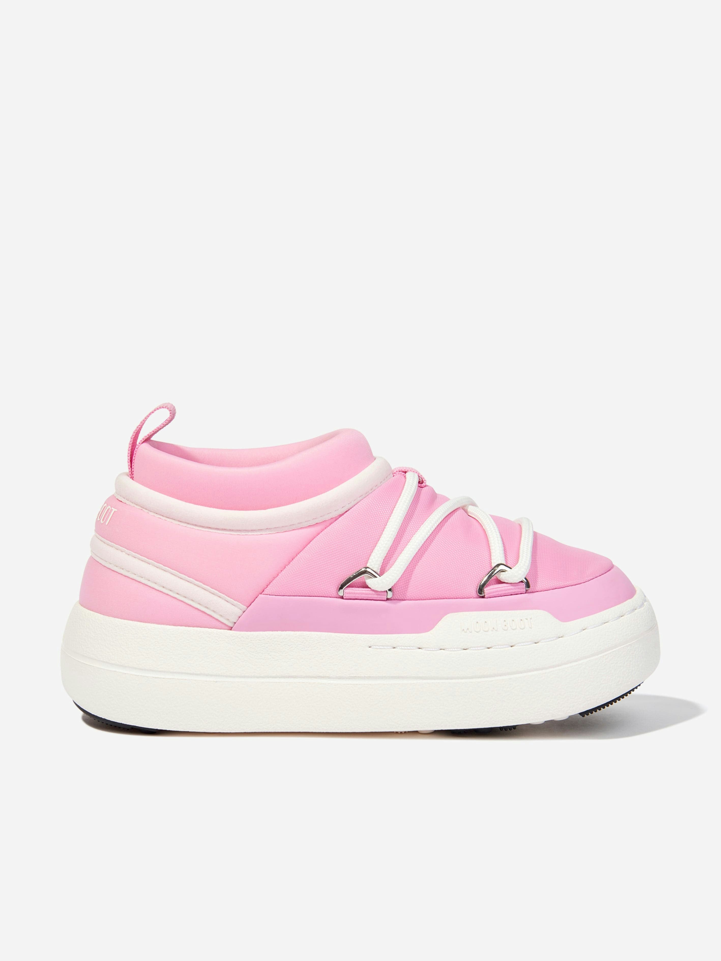 Moon Boot Girls Pink Jr Park Icon Trainers In - Eu 31 Uk 12.5