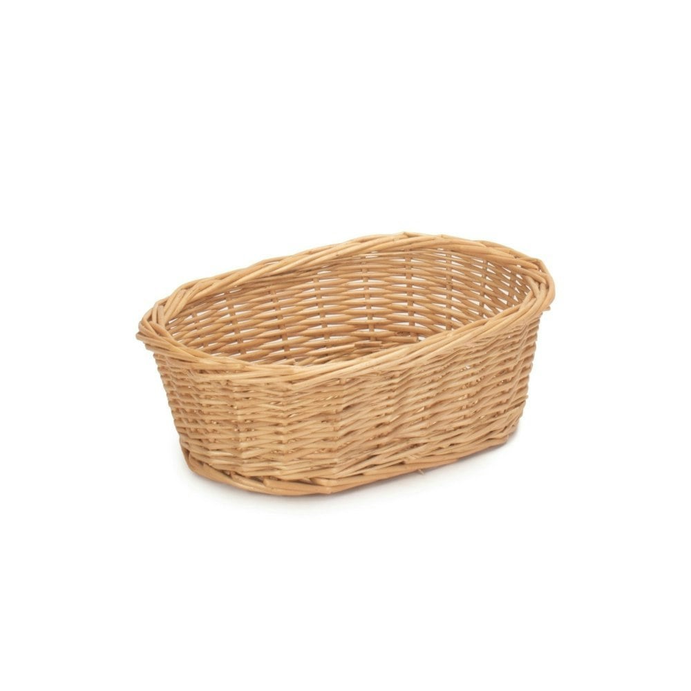 Red Hamper Mini Small Oval Wicker Tray