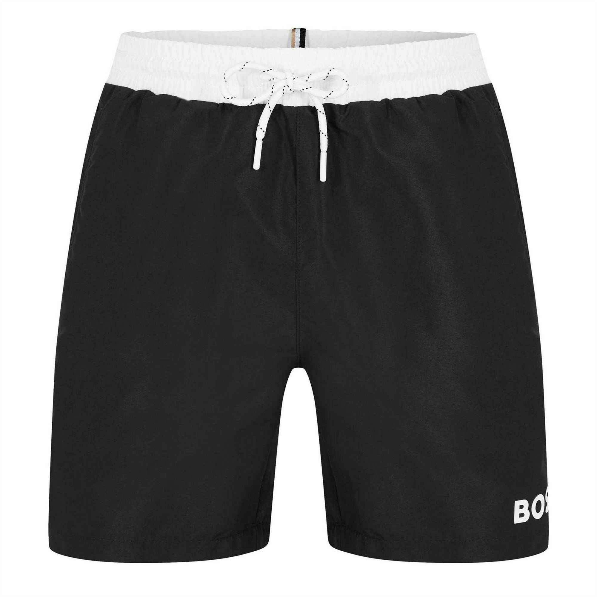 Boss Men's Black Starfish Swim Shorts - Xs - 100% Mixed