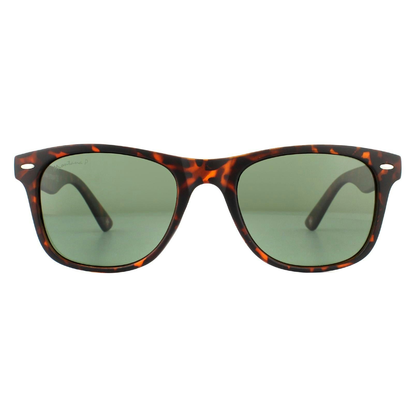 Montana Brown/Green Sunglasses Mp10 A Matte Turtle Rubbertouch G15 Polarised