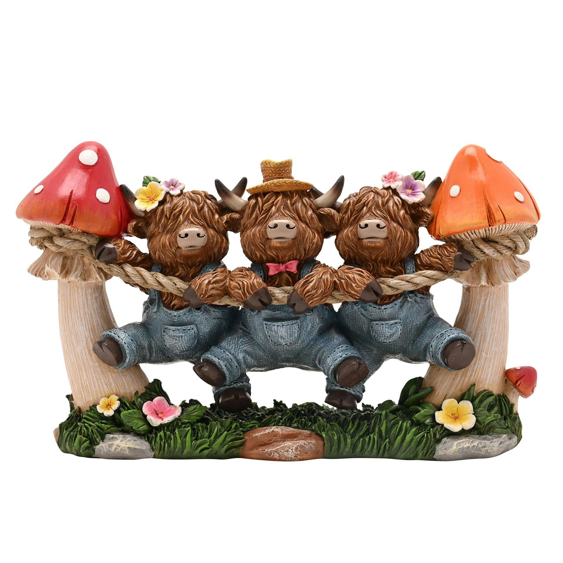 Country Living Light/Red/Brown Highland Cow Trio