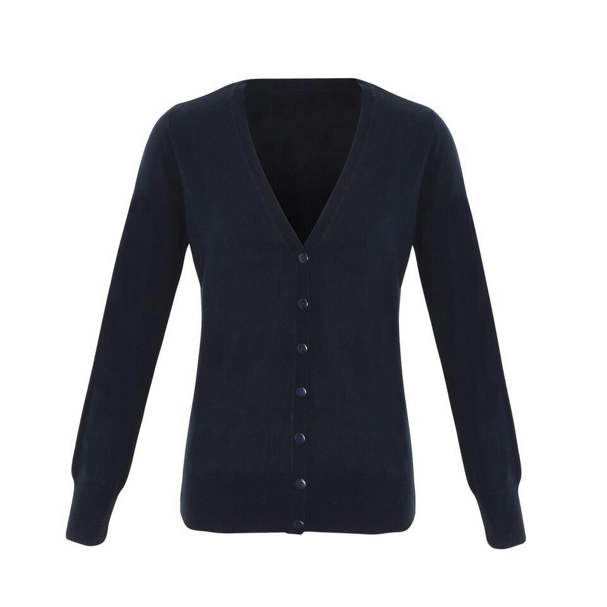 Premier (26 Uk, Navy) Womens/Ladies Essential Acrylic Cardigan - Image 3