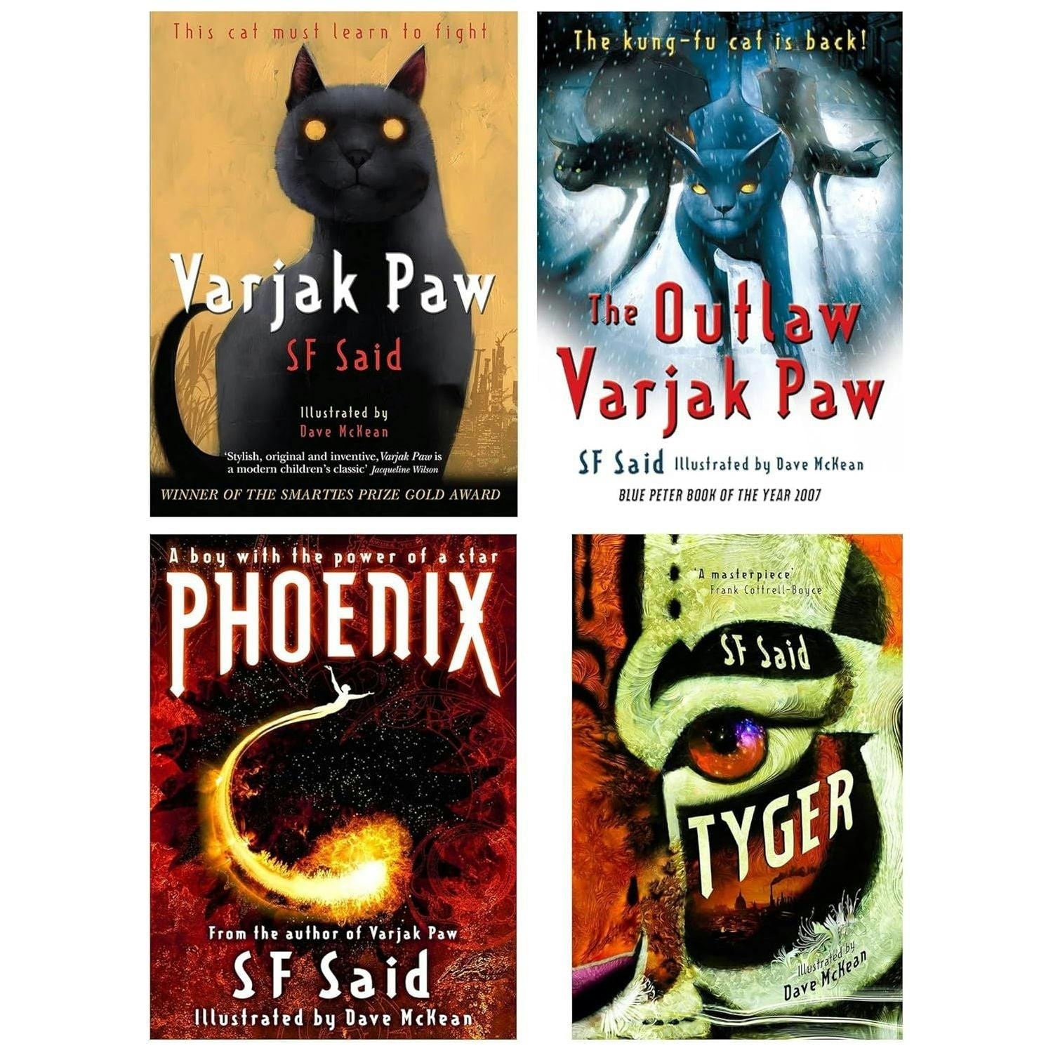 Various Publishers S.f. Said Collection – 4 Book Set | Varjak Paw, The Outlaw Varjak Paw, Phoenix & Tyger | Award-Winning Children's Fantasy Adventure Books