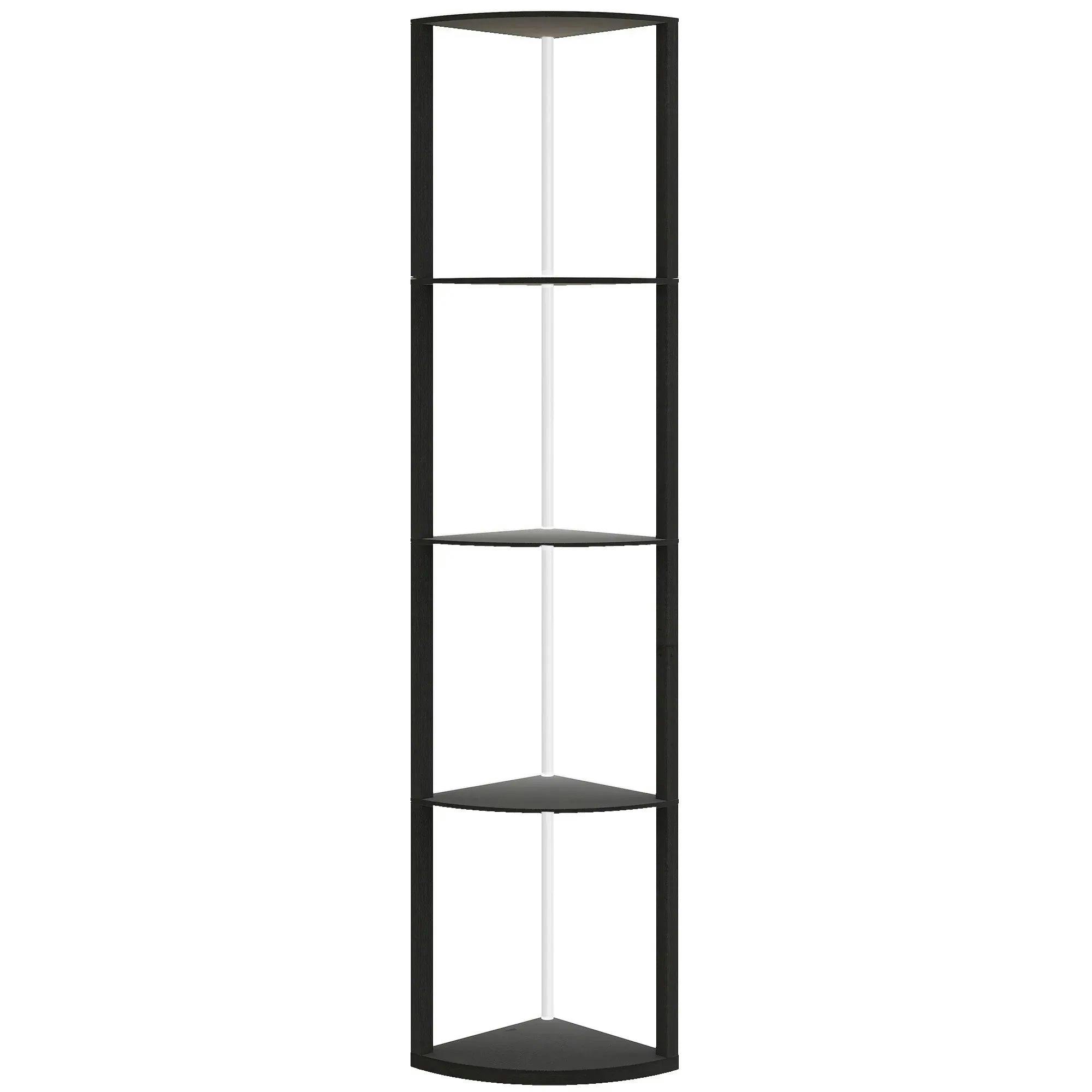 HOMCOM Floor Lamp - 5 Shelf - Dimmable RGB LED - Black - Image 5