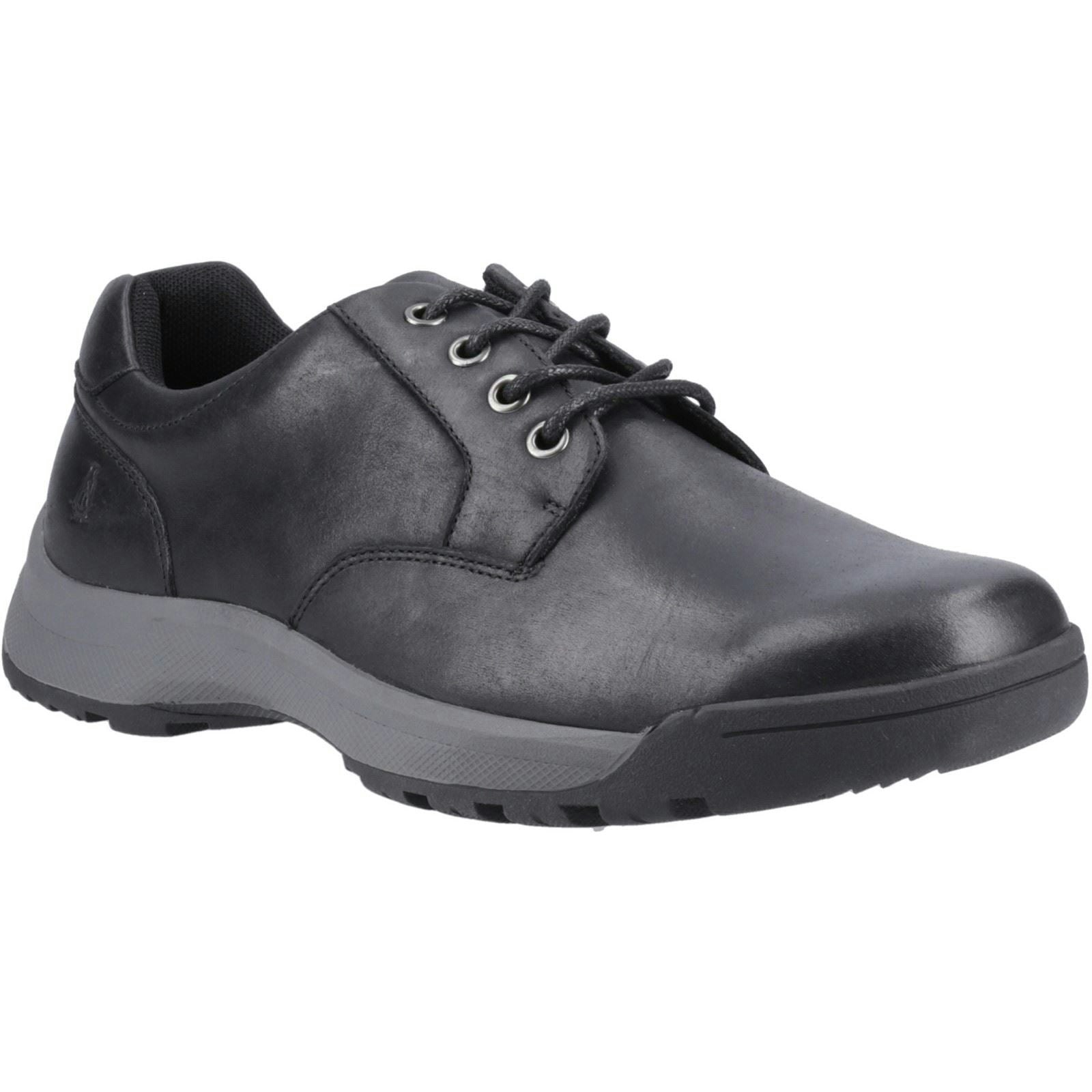 Hush Puppies Men's Black Vinson Leather Lace-Up Shoes - Size 10